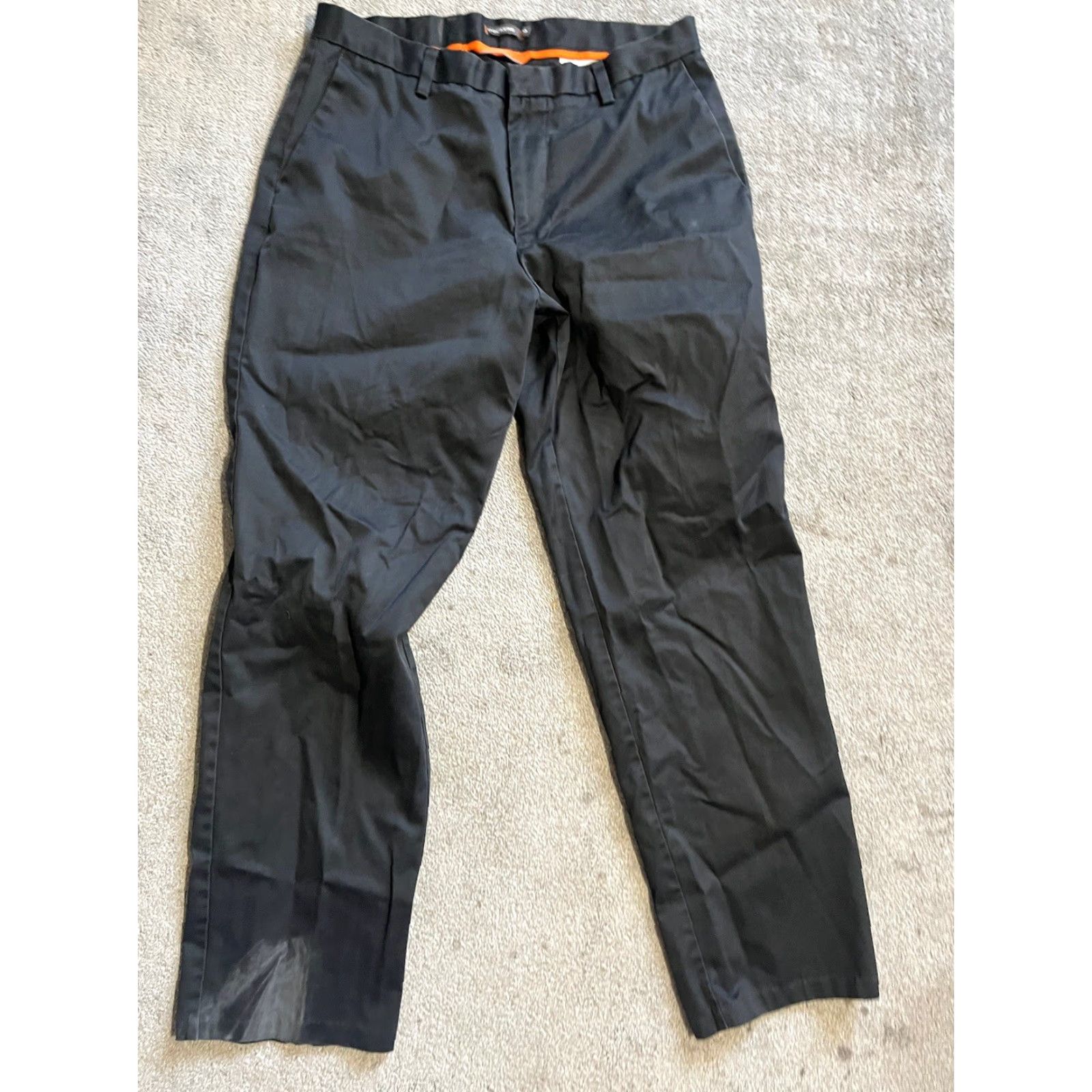 Dockers DOCKERS Flat Front D3 Mens Pants 36x34 Black Chino Size US 36 / EU 52 - 3 Thumbnail
