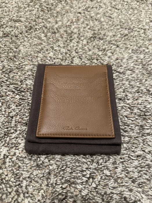 Rick Owens Rick Owens Honey Brown Square Card Holder Wallet | Grailed