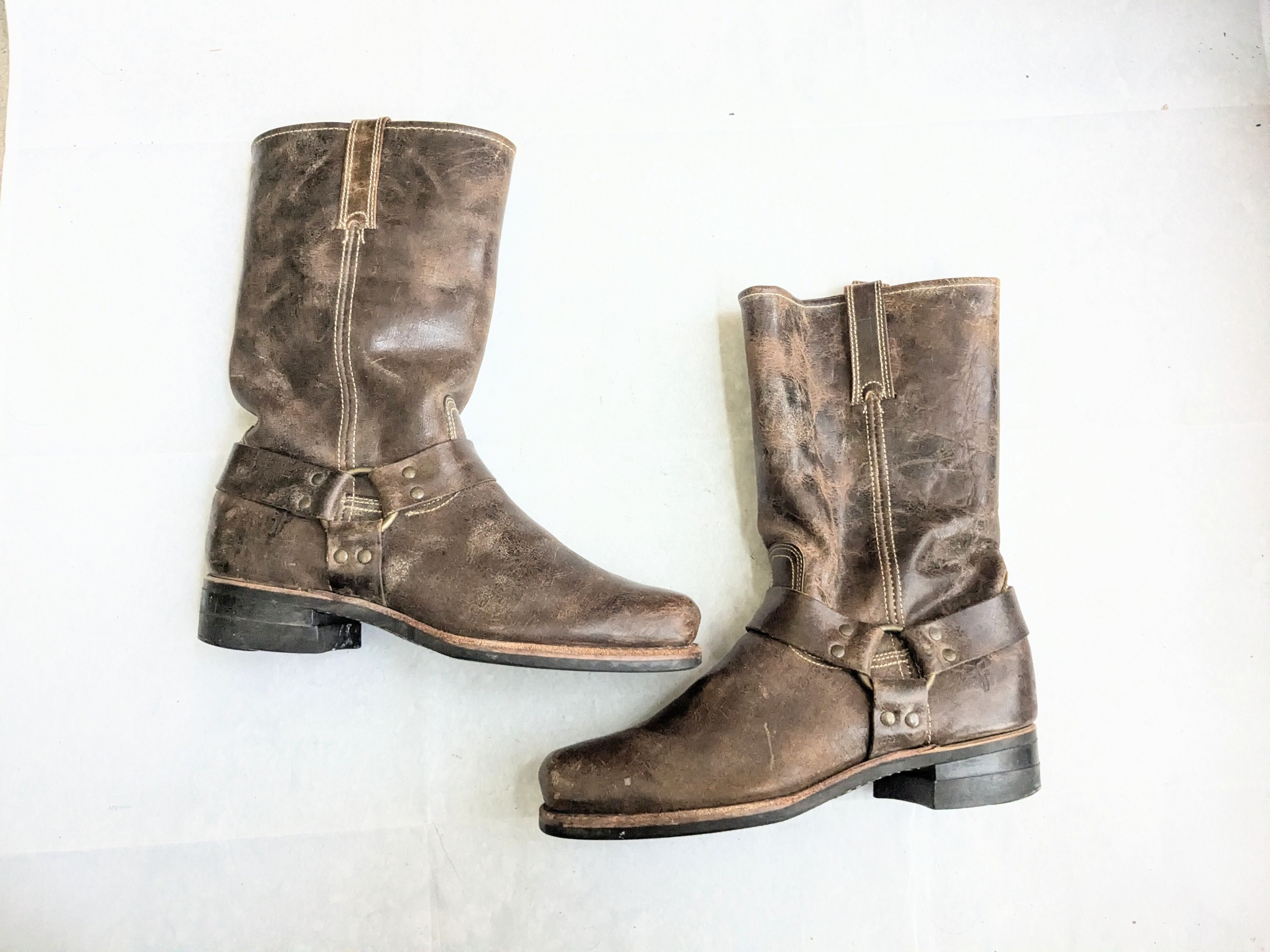 Frye Frye Harness Boots Brown 12 M Leather Size US 12 / EU 45 - 1 Thumbnail