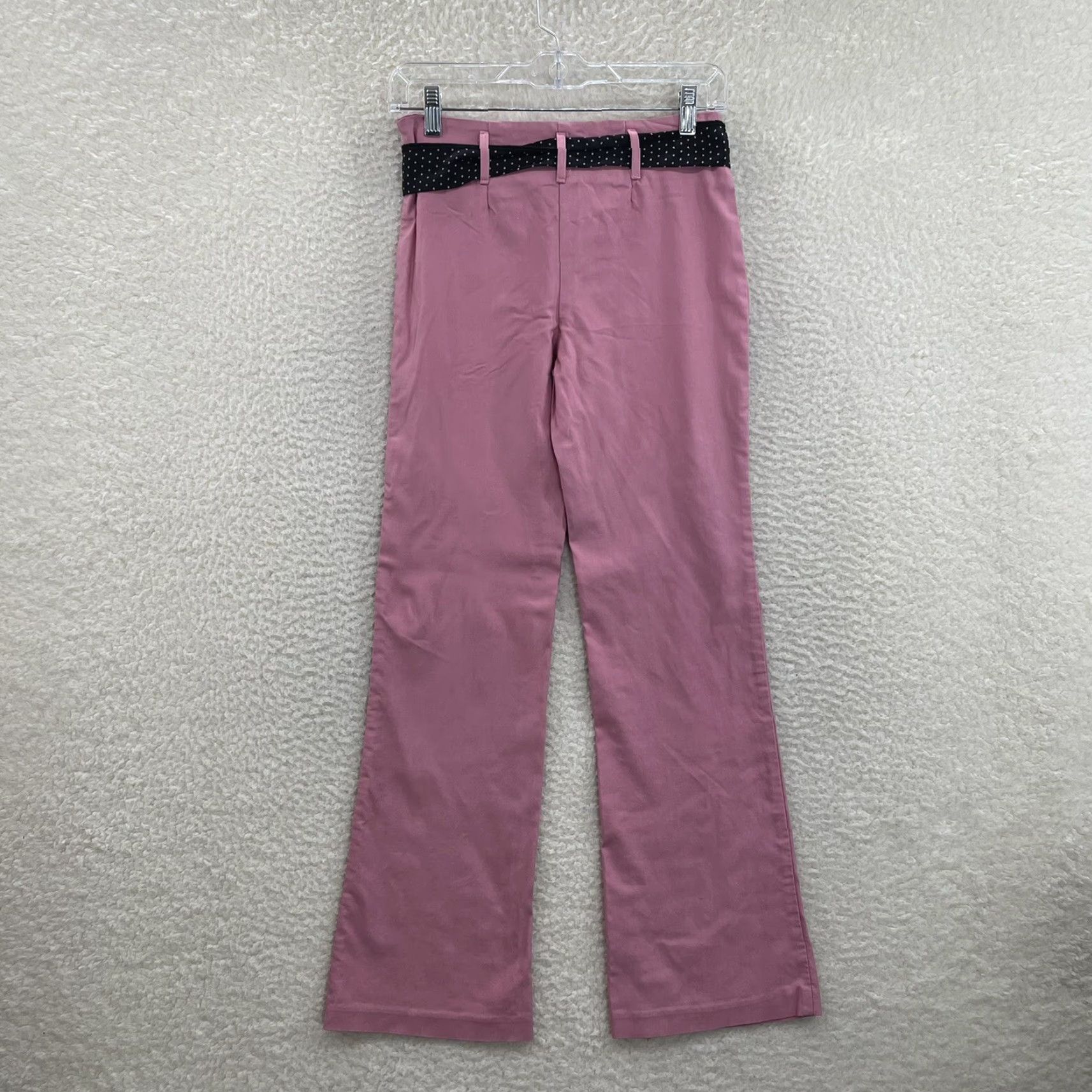 Pinko VINTAGE Soulmates Dress Pants Trousers 4 Pink Mid Rise Bootcut Flare Womens Size 27" / US 4 / IT 40 - 2 Thumbnail