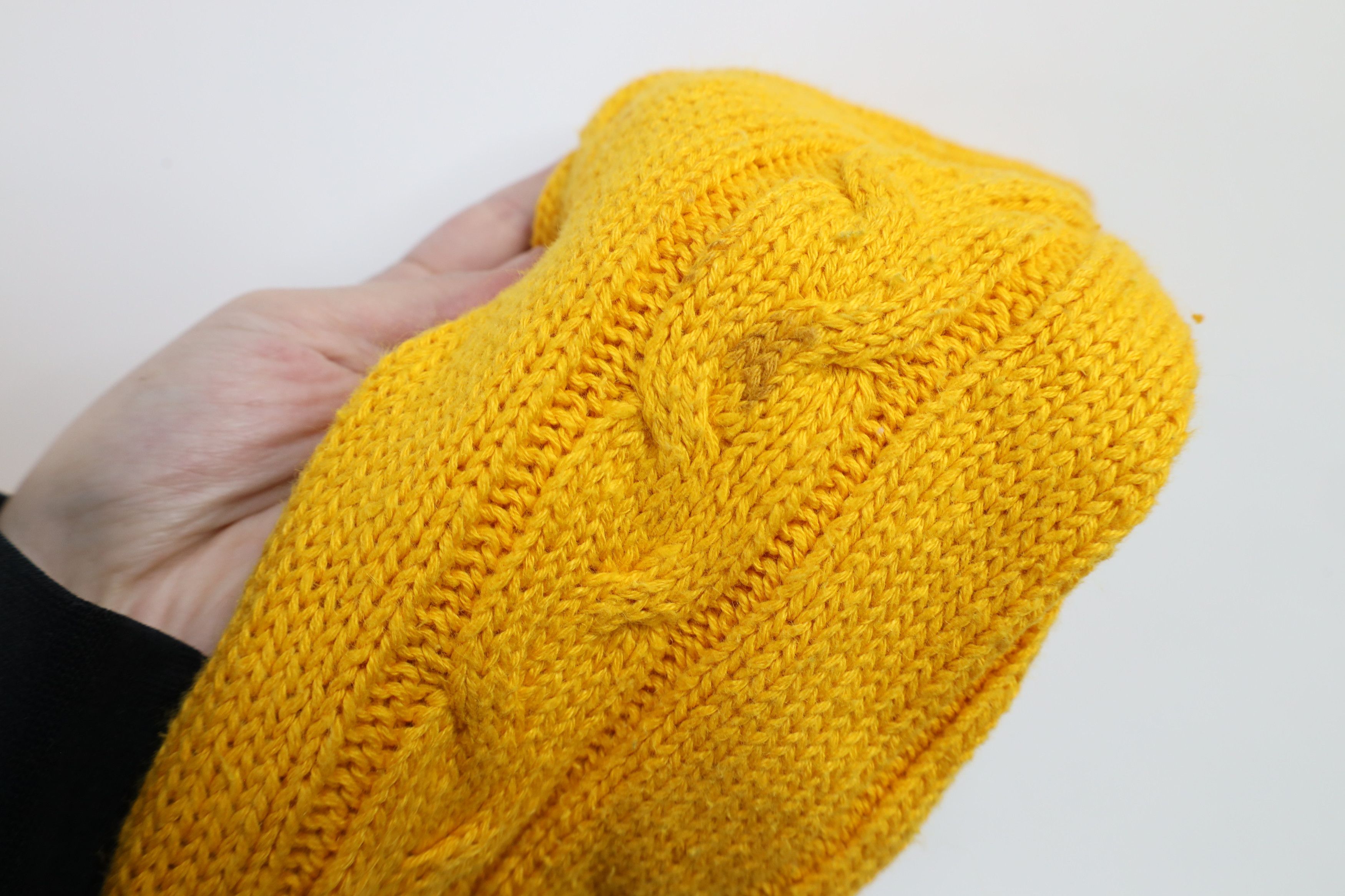 Vintage Vintage 90s Streetwear Chunky Cable Knit Sweater Yellow Size M / US 6-8 / IT 42-44 - 8 Thumbnail