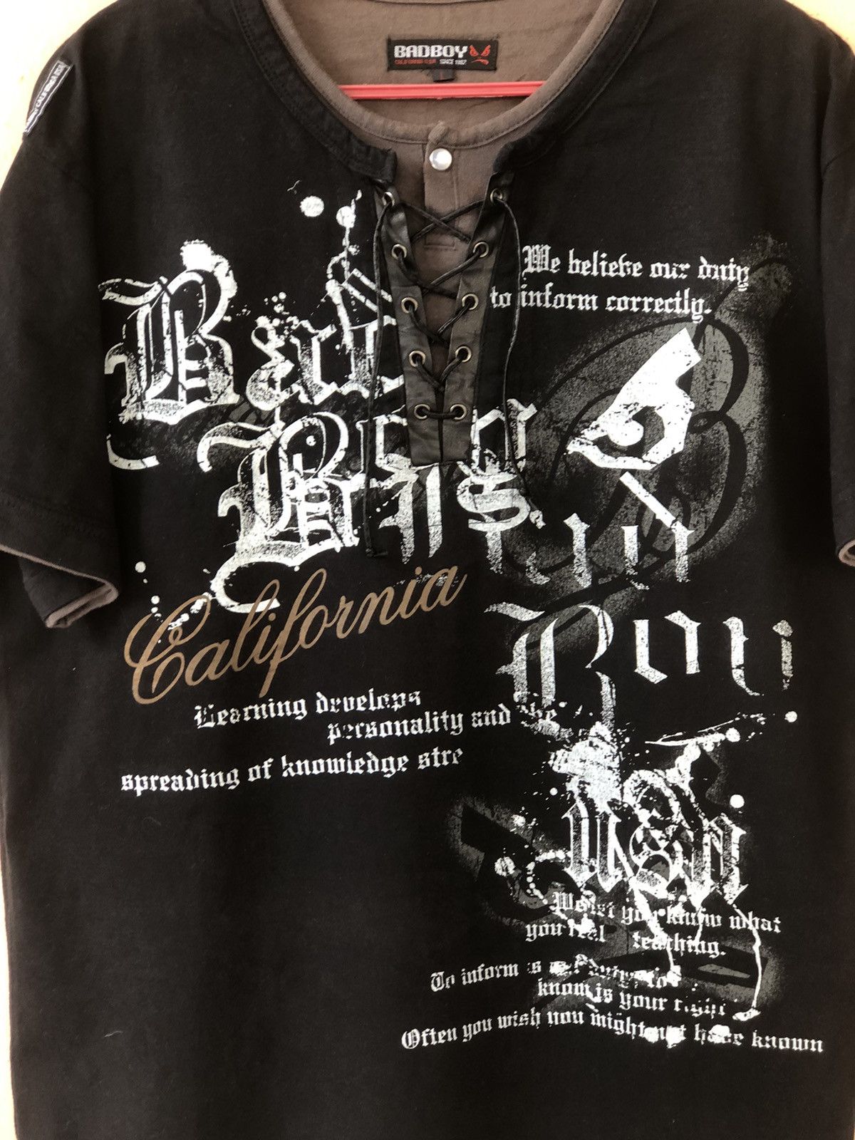Japanese Brand Vintage BAD BOY Punk Gothic Double Layer Collar Size US L / EU 52-54 / 3 - 2 Thumbnail