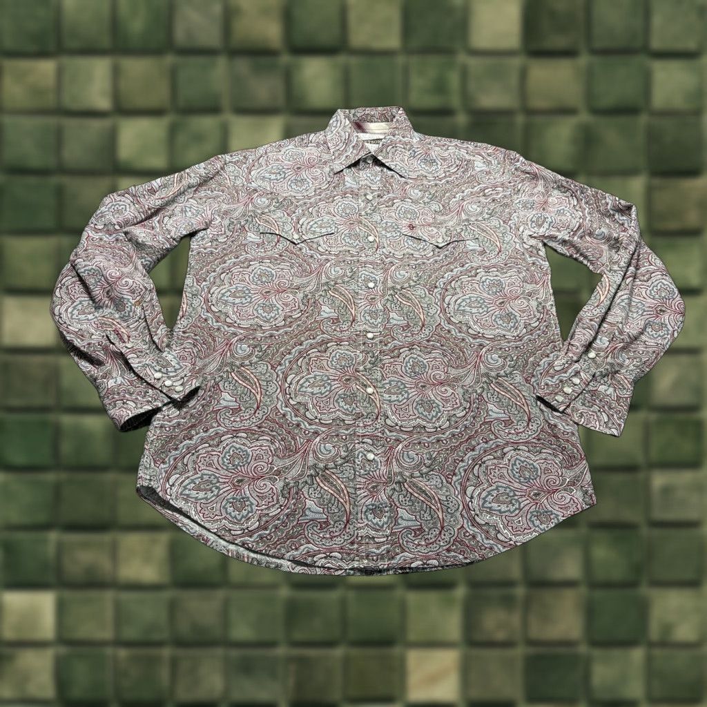 Stetson Stetson Pearl Snap Shirt Mens Medium Paisley Long Sleeve Western Size US M / EU 48-50 / 2 - 1 Thumbnail