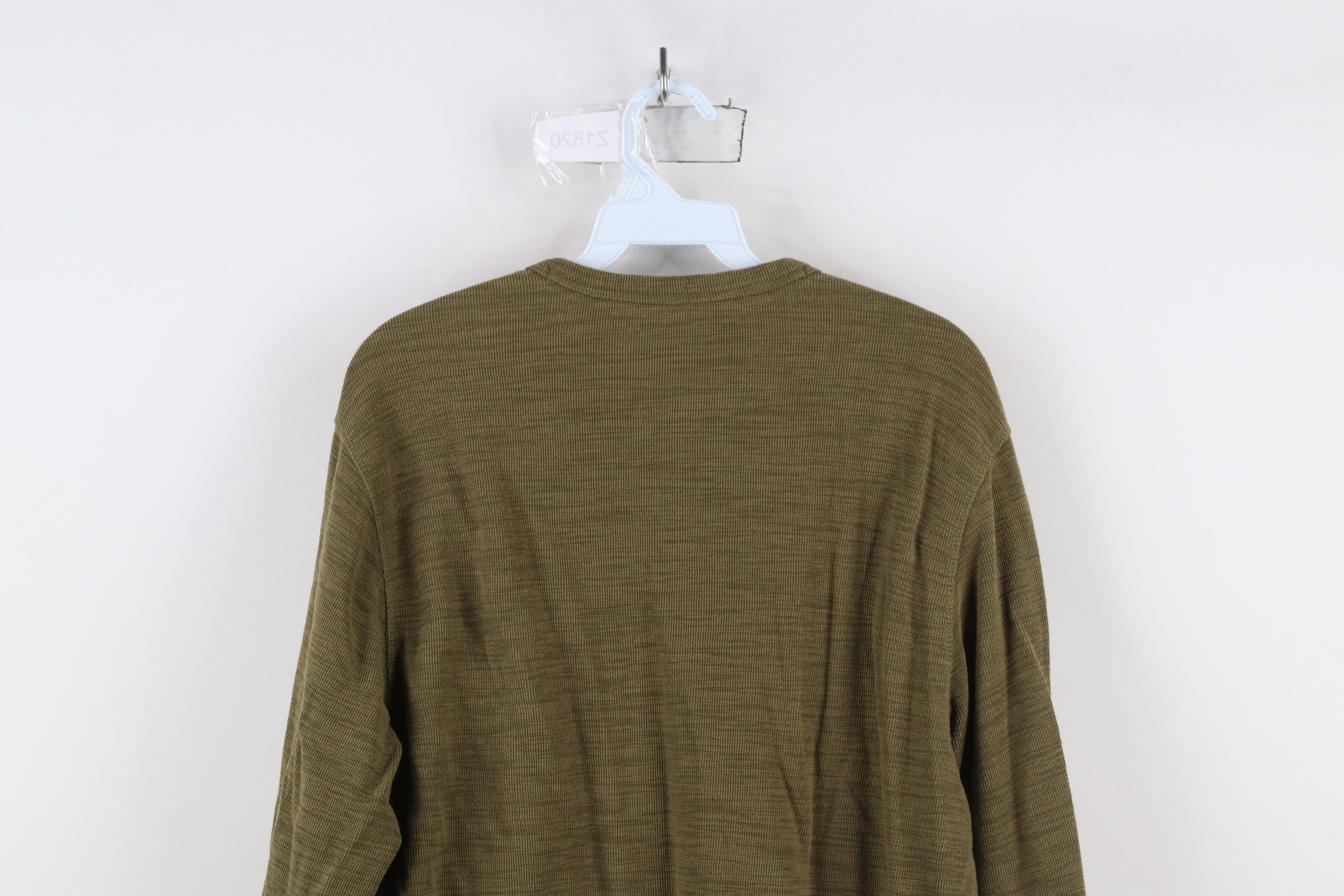 Vintage Vintage 90s Y2K Streetwear Ribbed Long Sleeve Henley T-Shirt Size US L / EU 52-54 / 3 - 11 Thumbnail