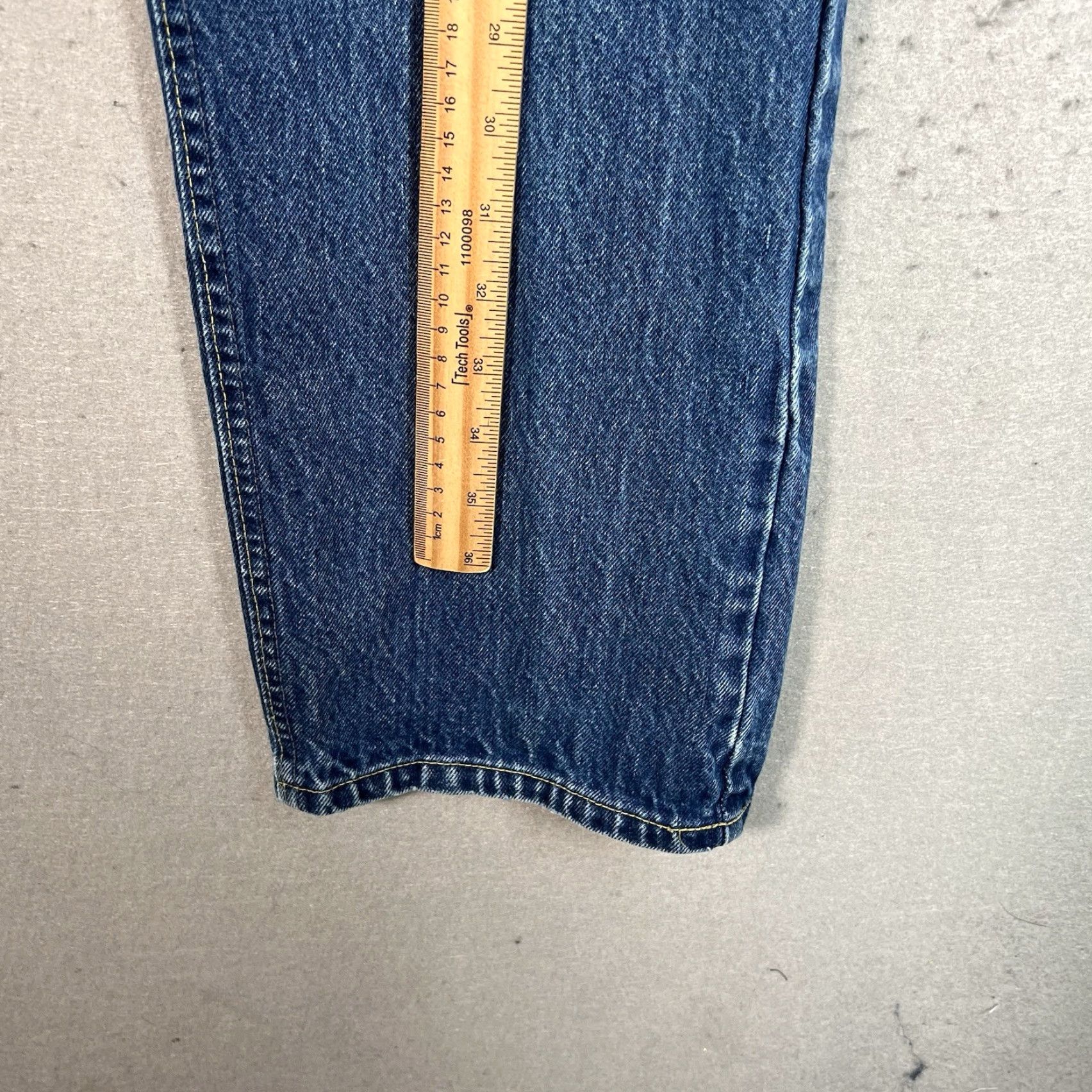 Lee VINTAGE Lee Jeans Womens 16P Blue Denim Dark Wash Straight Leg Made In USA Jeans Women 16P Dark Wash Denim Straight Inseam 29in Size 38" / US 16 / IT 52 - 4 Thumbnail