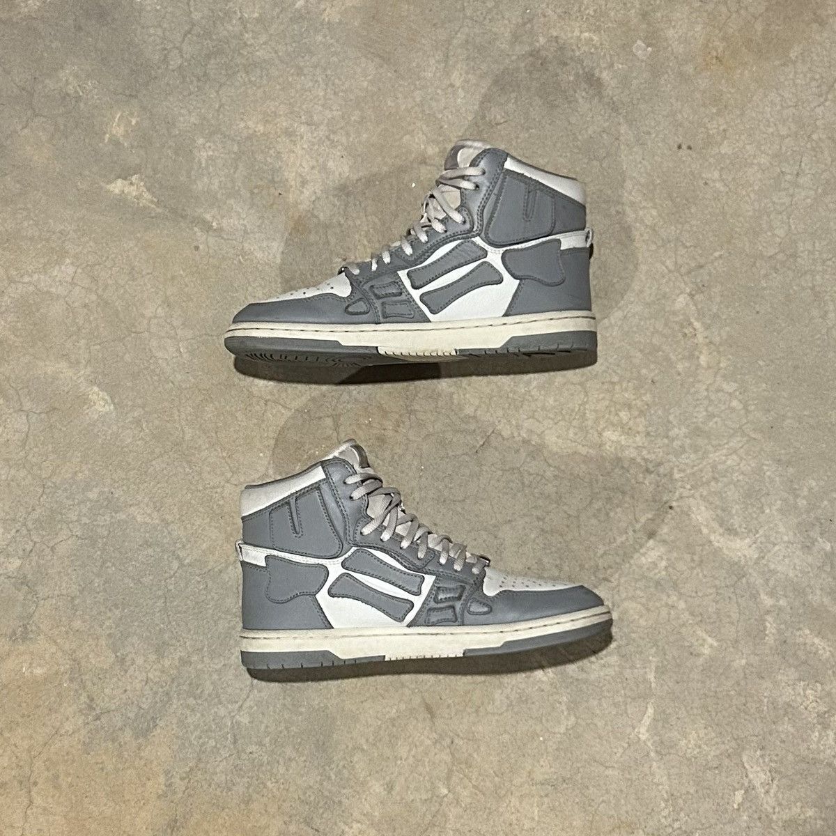 Amiri × Designer Amiri Skel Top Hi Sneakers Grey/White US 7 Size US 7 / EU 40 - 4 Thumbnail