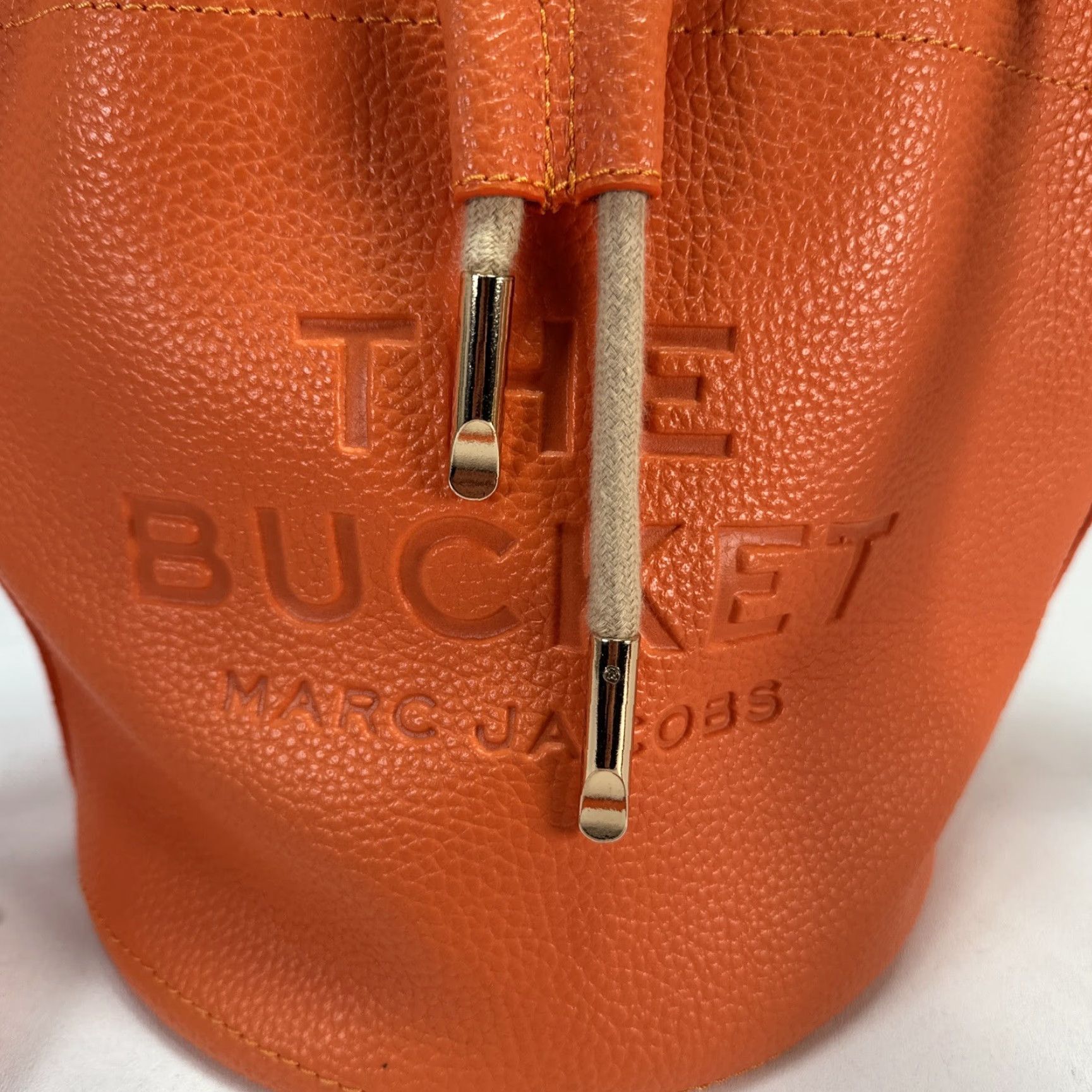 Marc Jacobs The Marc Jacob Bucket Bag Large Orange Leather Purse Size ONE SIZE - 2 Thumbnail