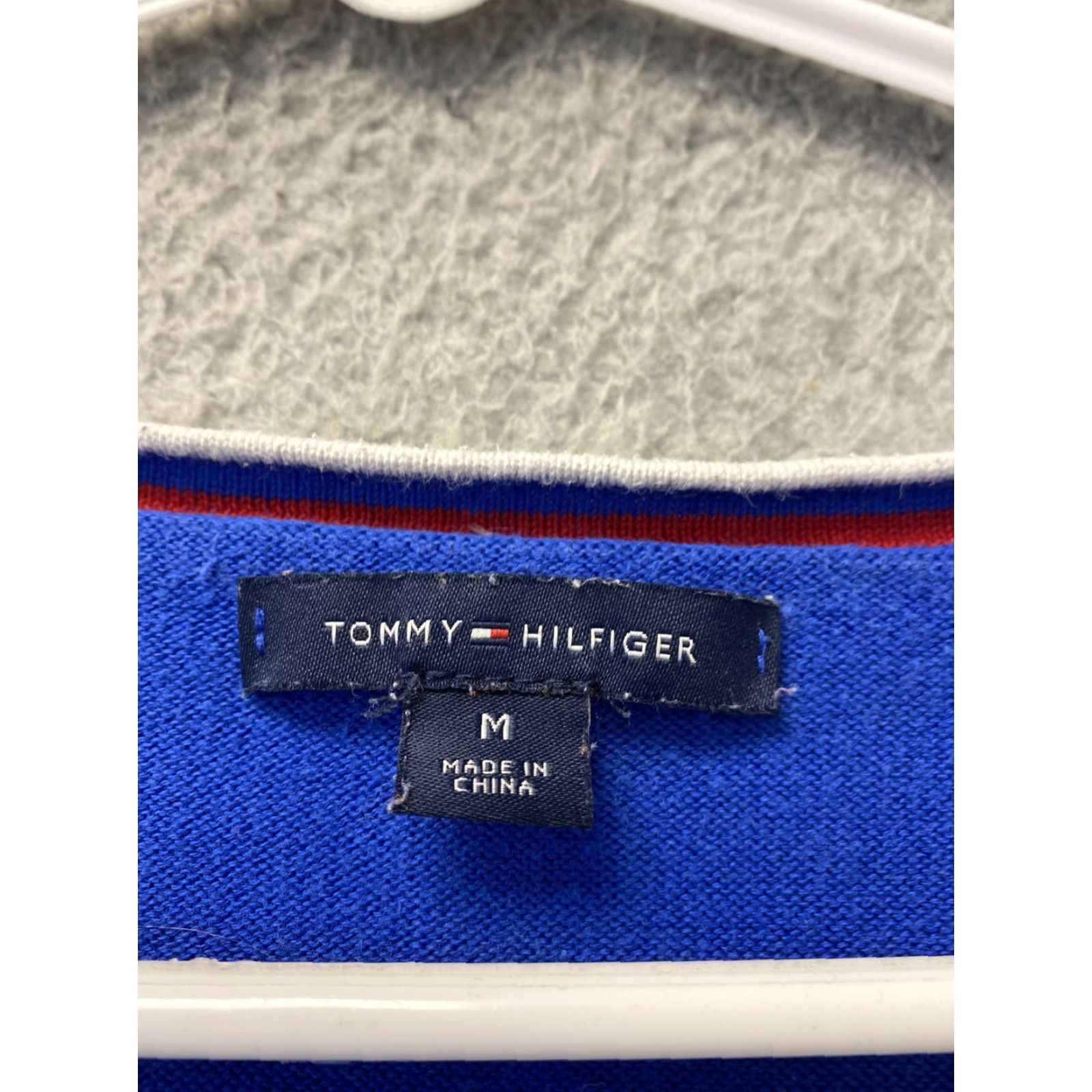 Tommy Hilfiger Tommy Hilfiger Sweatshirt Women's M Long Sleeve V-Neck Pima Cotton Blue/105-18 Size M / US 6-8 / IT 42-44 - 3 Thumbnail