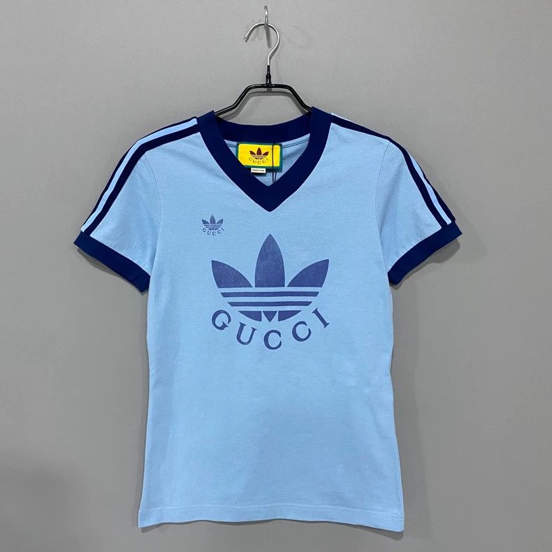 Gucci Gucci Adidas co-branded logo short sleeves Size US S / EU 44-46 / 1 - 1 Thumbnail
