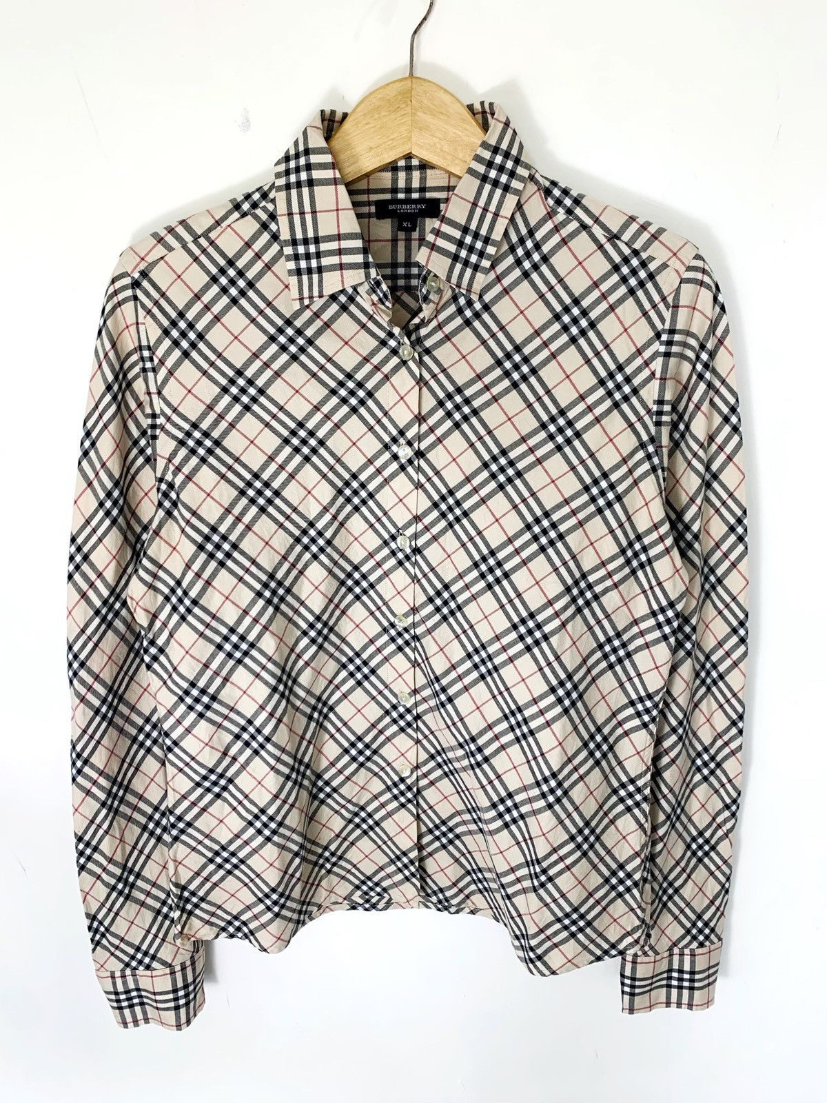 Burberry nova check button up shirt
