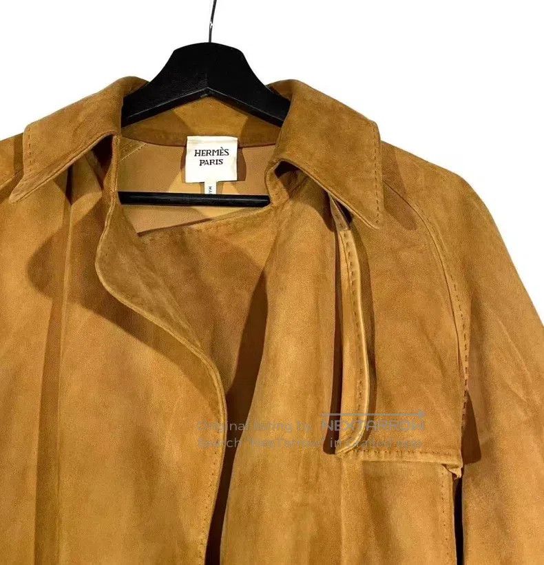 Hermes Hermes Leather Velvet Jacket Size XXS / US 00 / IT 34 - 2 Thumbnail