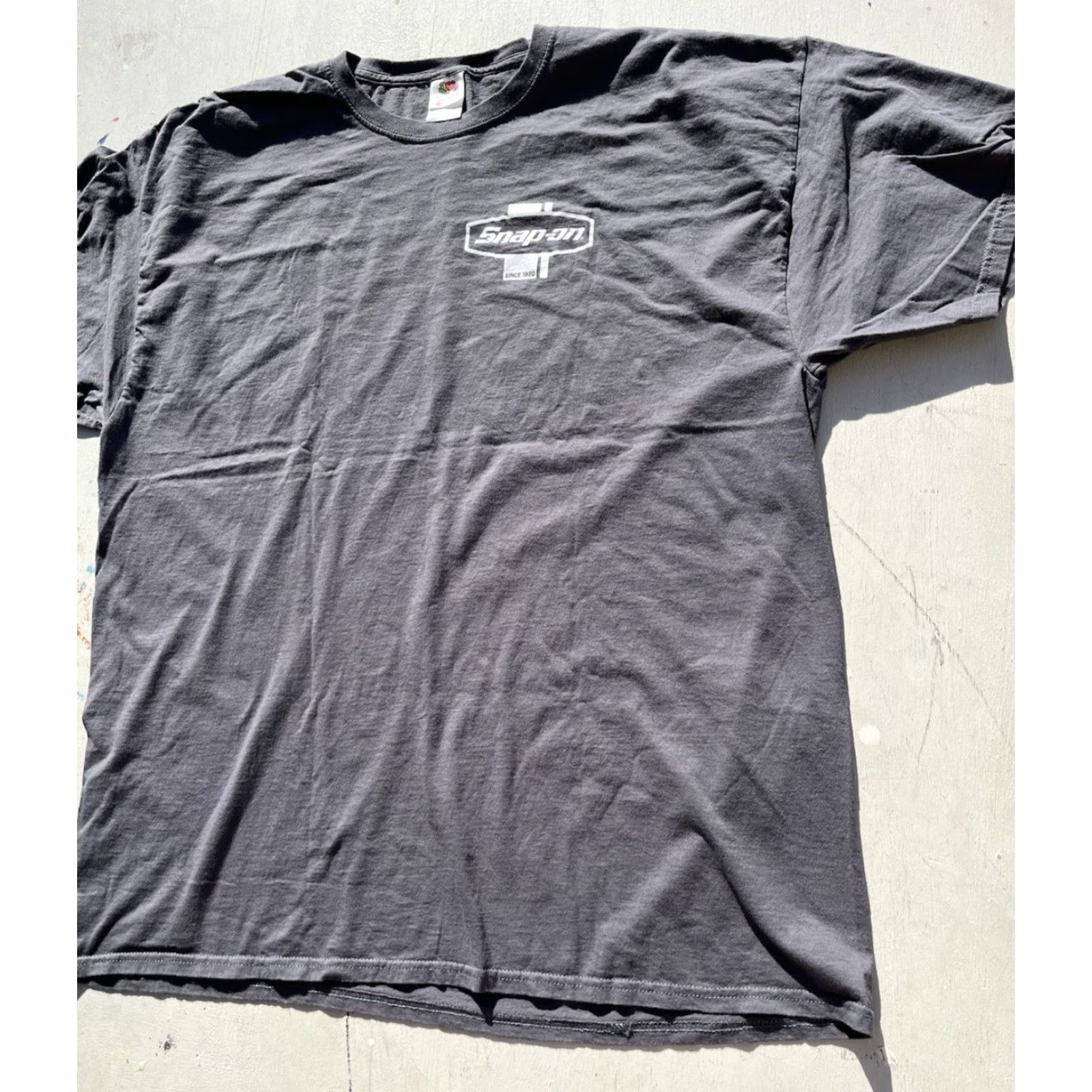 Fruit Of The Loom Men's Snap-On T-Shirt Gray Spell-Out 2XL Workwear Construction Tools Journey USA Shirt Size US XXL / EU 58 / 5 - 5 Thumbnail