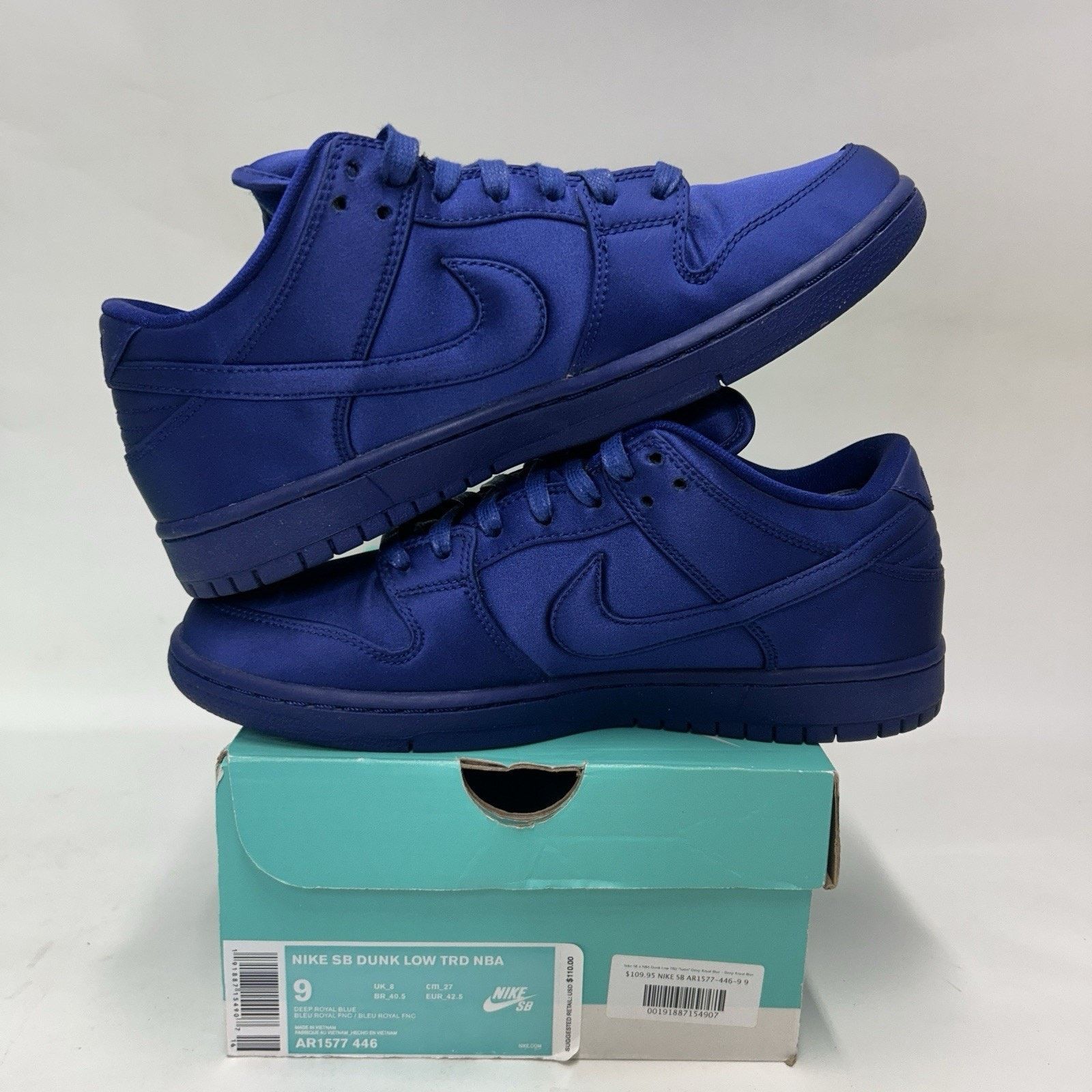 Nike Nike NBA x Dunk SB Low “Deep Royal Blue” AR1577-446 Size US 9 / EU 42 - 3 Thumbnail