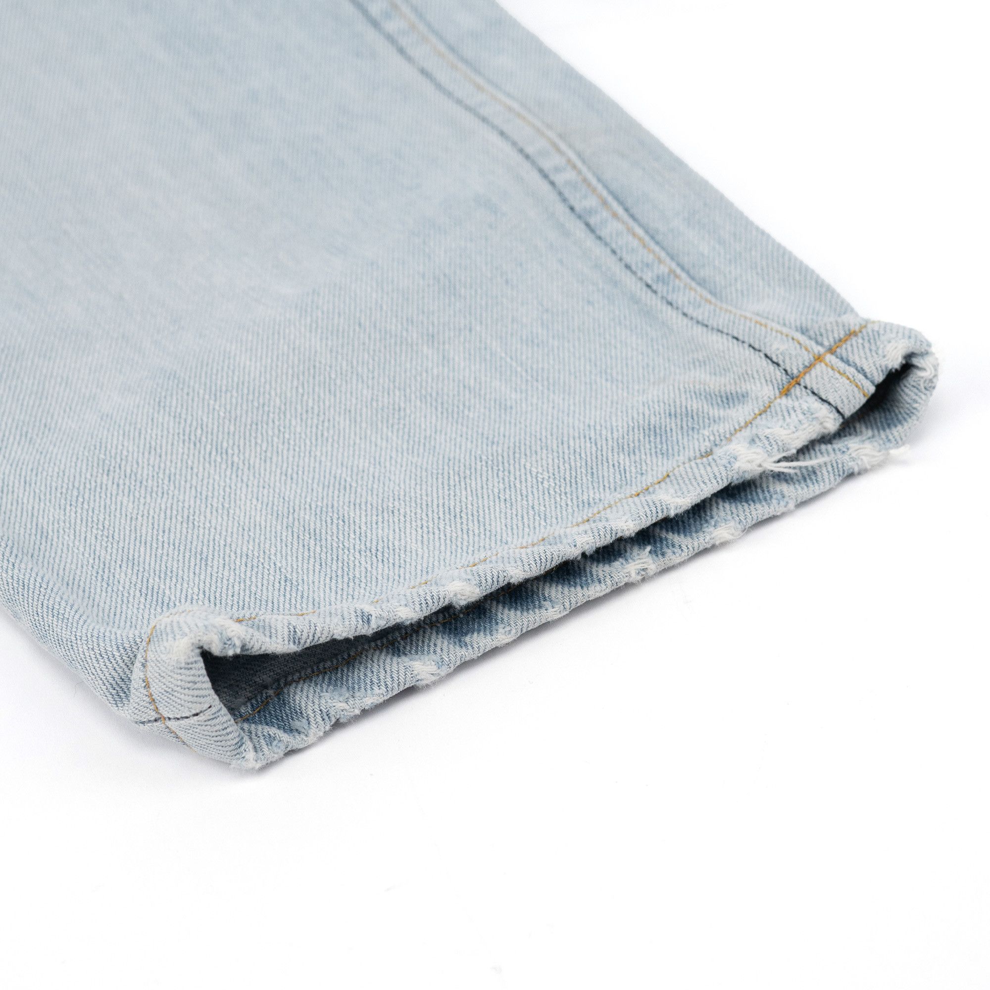 Helmut Lang Vintage Broken Denim Classic 5 Pocket Unhemmed Size US 31 - 5 Thumbnail