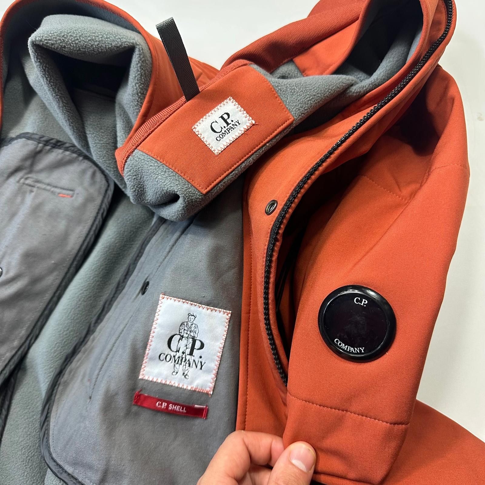 C.P. Company CP Company Orange Soft Shell Lens Bomber Jacket - IT50 (M) Size US M / EU 48-50 / 2 - 4 Thumbnail