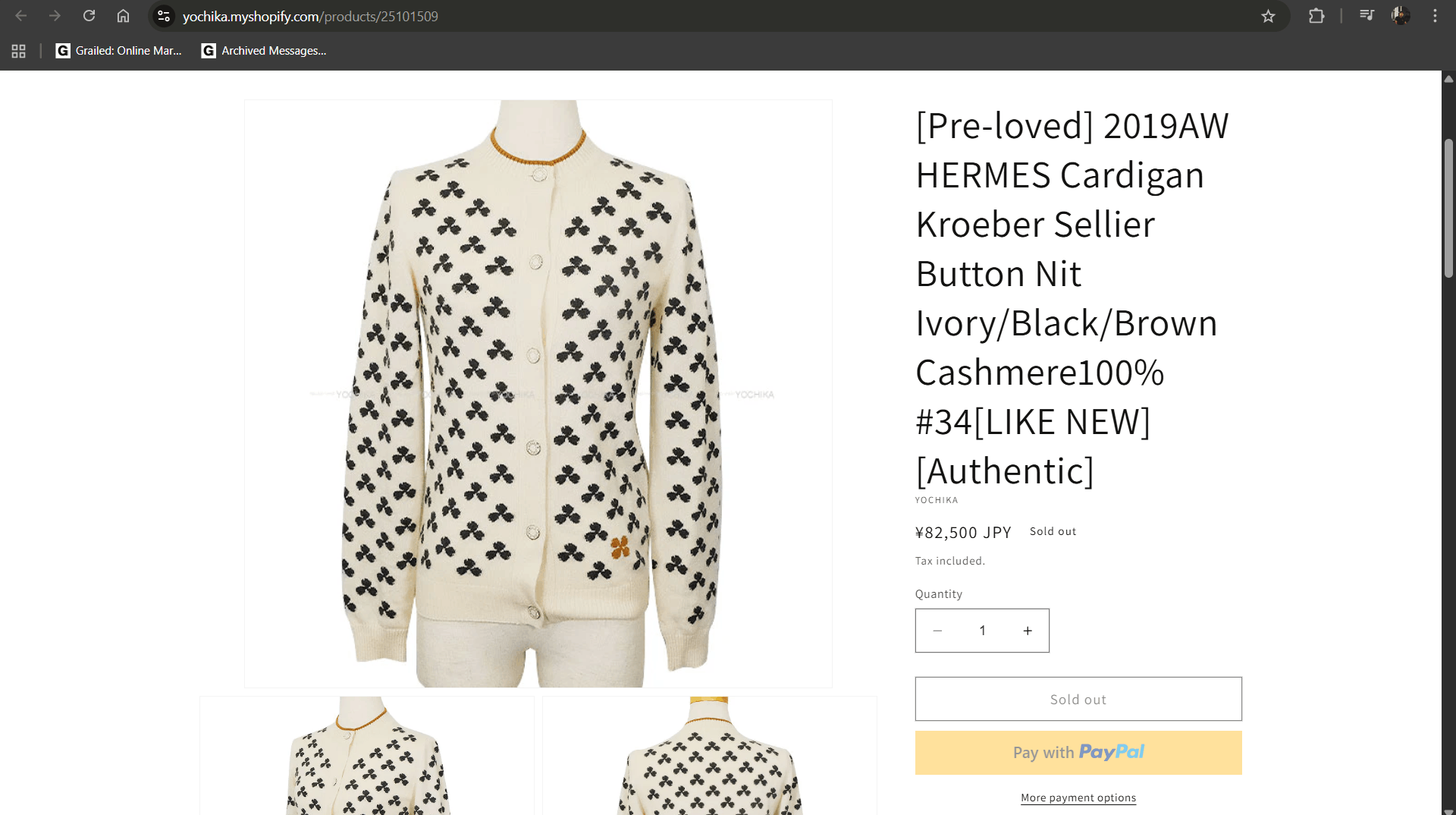 Hermes Hermes Margiela Era Ecru White Clover Cardigan Cashmere Size US S / EU 44-46 / 1 - 18 Thumbnail