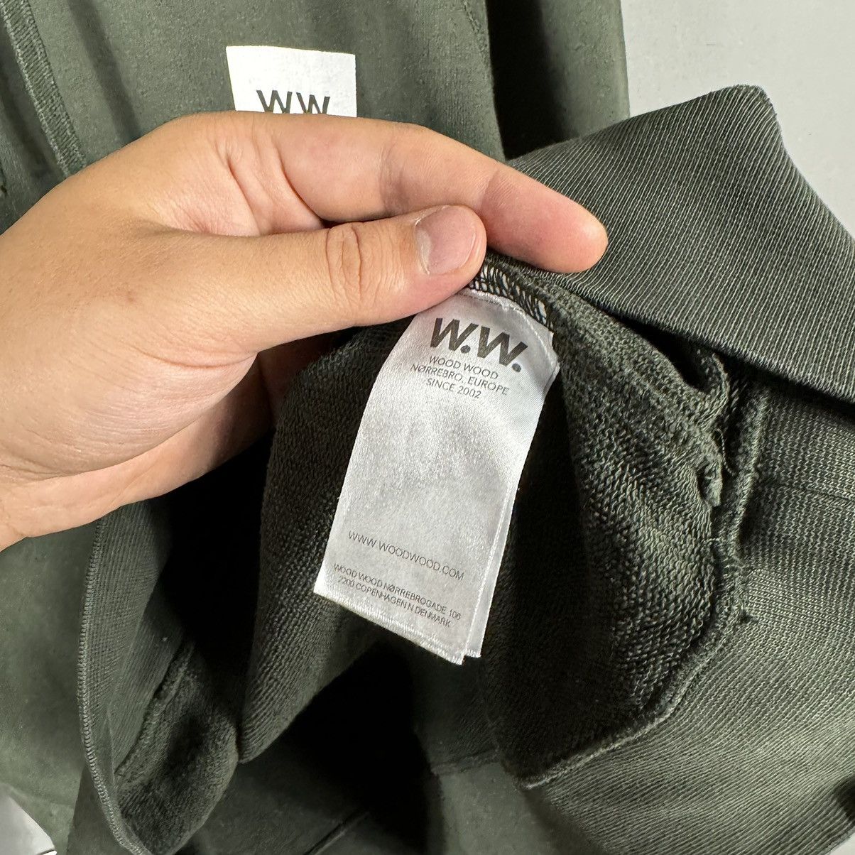 Wood Wood Wood Wood W.W. Hoodie Dark Green Size US XL / EU 56 / 4 - 6 Thumbnail