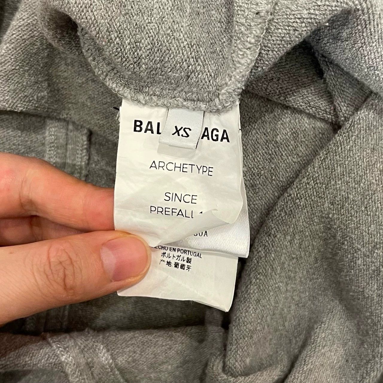 Balenciaga Balenciaga grey small logo silhouette zipper jacket hoodie- Size US XS / EU 42 / 0 - 7 Thumbnail