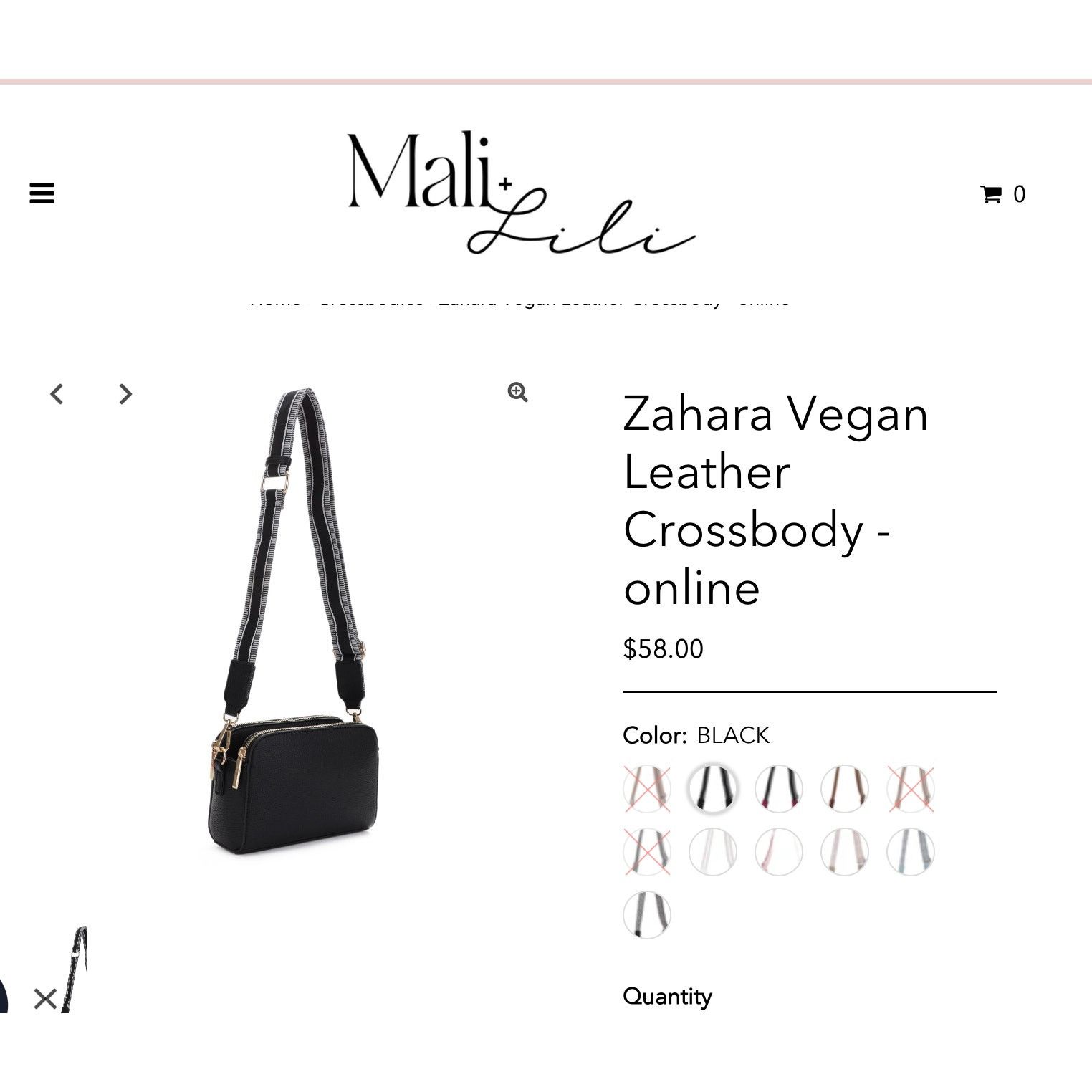 Bcbgmaxazria Mali + Lili Black Vegan Leather Crossbody Bag Size ONE SIZE - 4 Thumbnail