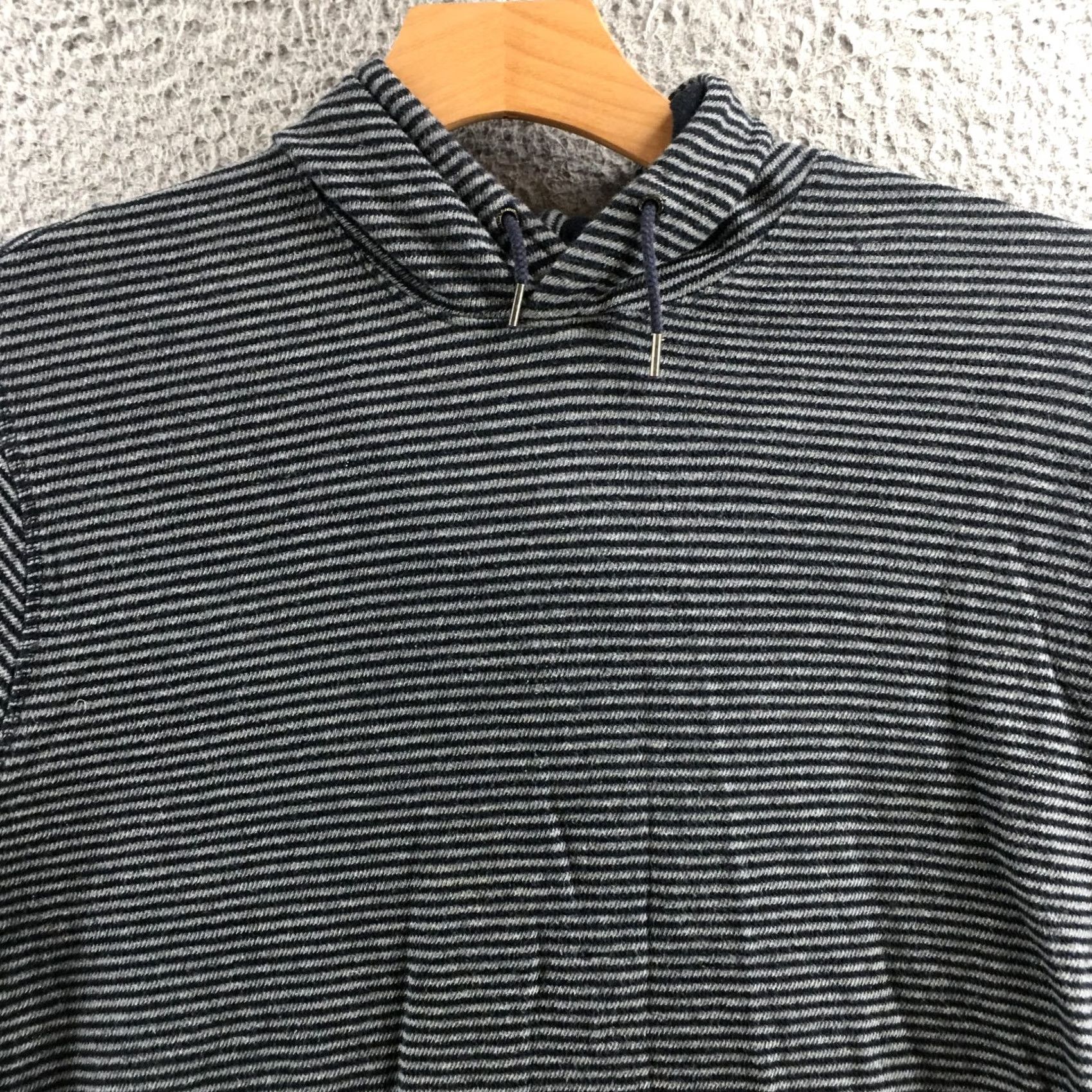 Banana Republic Banana Republic Hoodie Mens XL Black Striped Cotton Long Sleeve Hoodie Sweatshirt Pullover Regular Fit All Seasons with Hooded Mens Clothing Clothing Size US XL / EU 56 / 4 - 2 Thumbnail