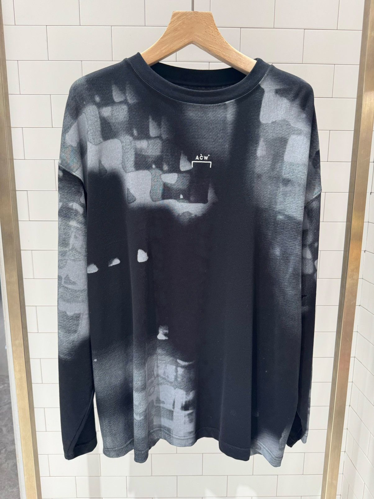A-COLD-WALL* NWT Abstract Architectural Print Long Sleeve Tee - BLACK, M Size US M / EU 48-50 / 2 - 2 Thumbnail
