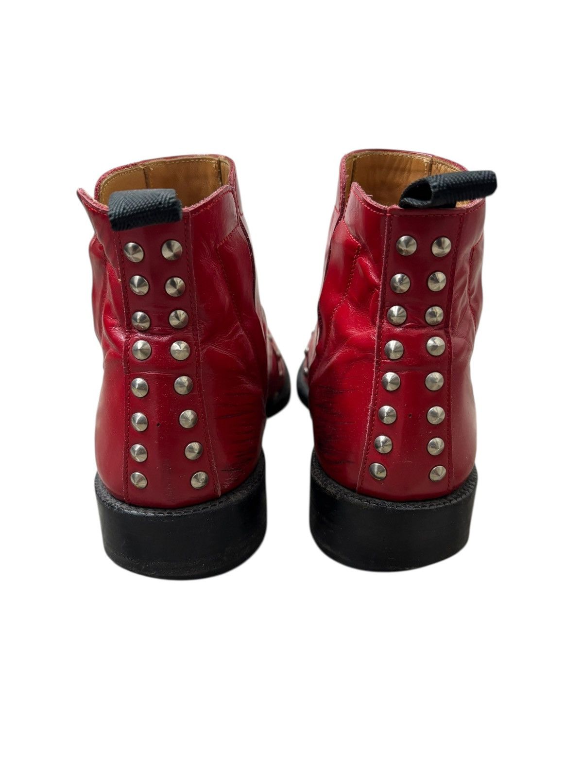 Comme des Garcons Homme Plus AW00 studded red pull on boots Size US 8 / EU 41 - 4 Thumbnail