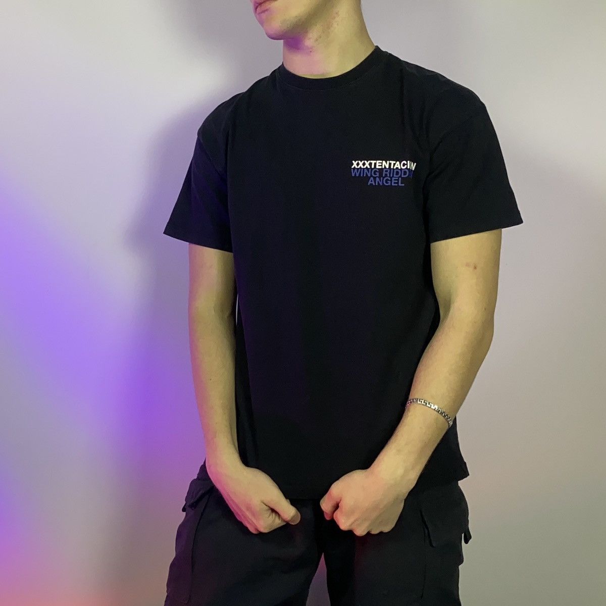 Designer × Pull & Bear XXXTENTACION x Pull & Bear Back Printed Black T-Shirt Size US S / EU 44-46 / 1 - 11 Thumbnail