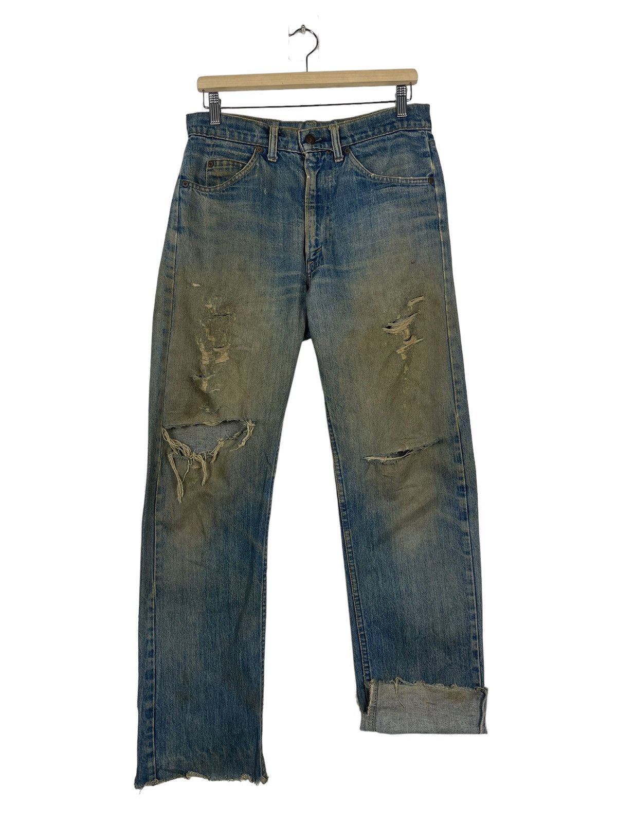Levi's Vintage Levis Rusty Ripped Orange Tab Zipper Fly Size US 32 / EU 48 - 8 Thumbnail