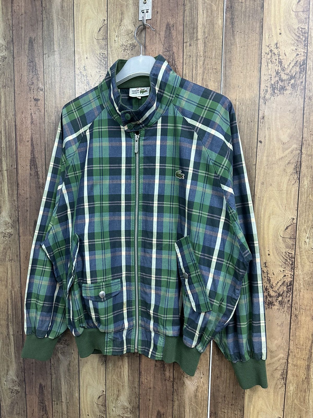 Lacoste × Vintage Vintage Lacoste Green Faded Zipper Sweater Z15 Size US M / EU 48-50 / 2 - 2 Thumbnail