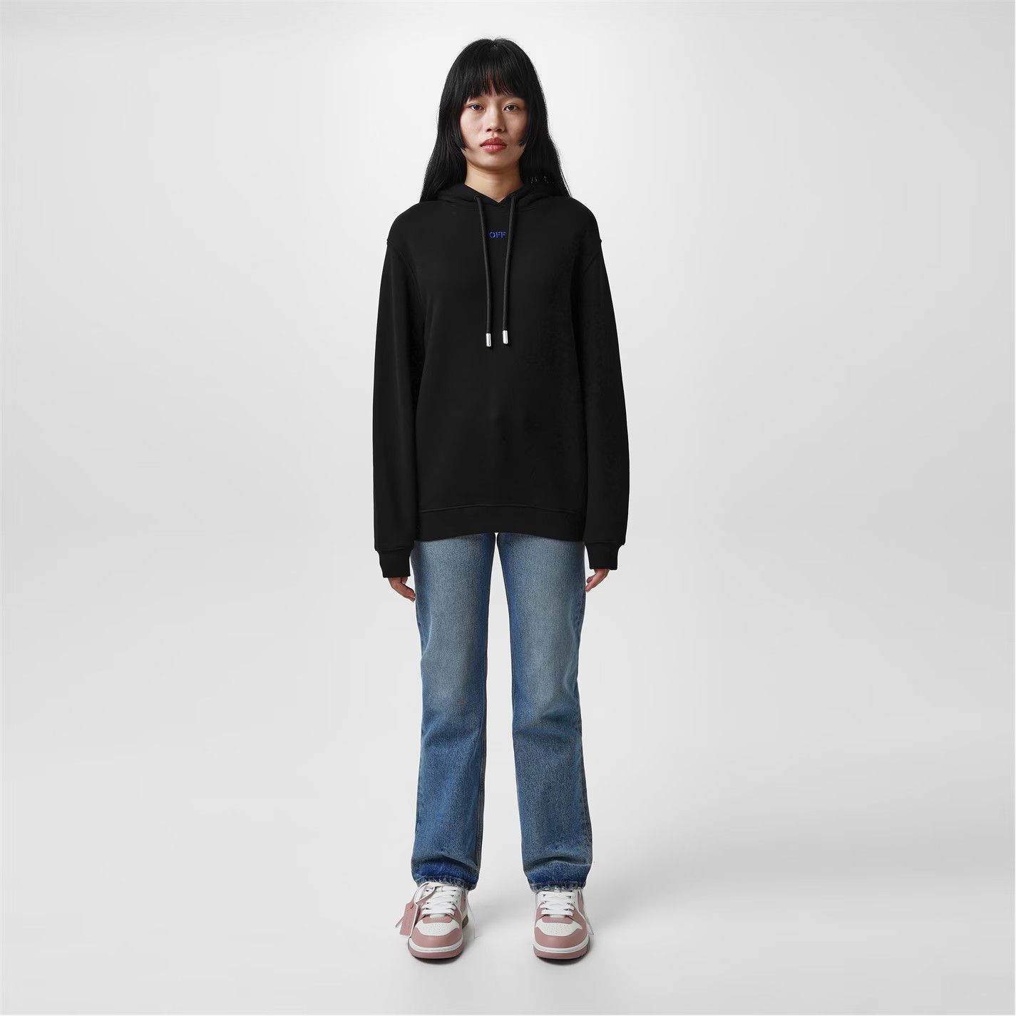 Off-White o1g2r1mq1224 Embroidered Hoodie in Black Size L / US 10 / IT 46 - 6 Thumbnail