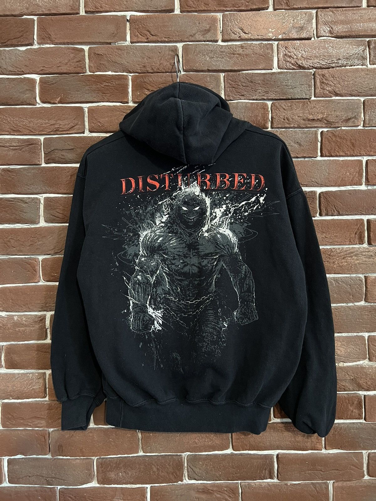 Band Tees Rare 00s VINTAGE Y2K DISTURBED ASYLUM BLACK HOODIE M Black Size US M / EU 48-50 / 2 - 1 Thumbnail