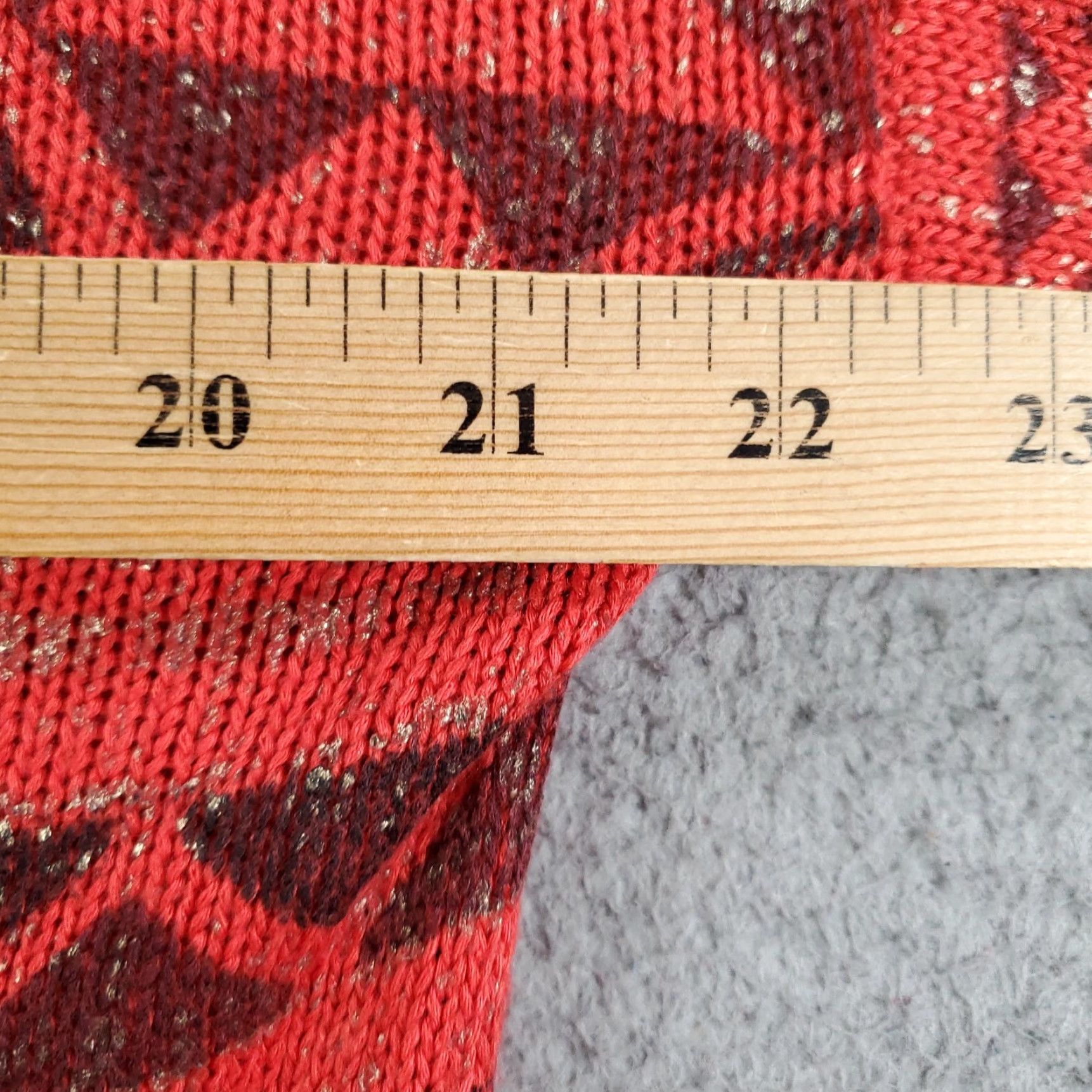 Vintage Angie Womens Sweater Pullover Knit Long Sleeve Boat Neck Red Coral Geometric Bohemian Western Knit Regular M Size M / US 6-8 / IT 42-44 - 4 Thumbnail