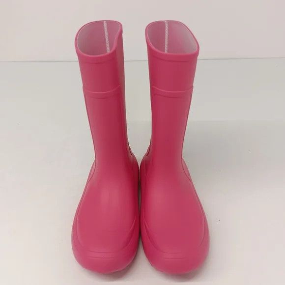 Salvatore Ferragamo Ferragamo Women's Gancini Detail Pink Rain Boots - Size 9 Size US 9 / IT 39 - 3 Thumbnail