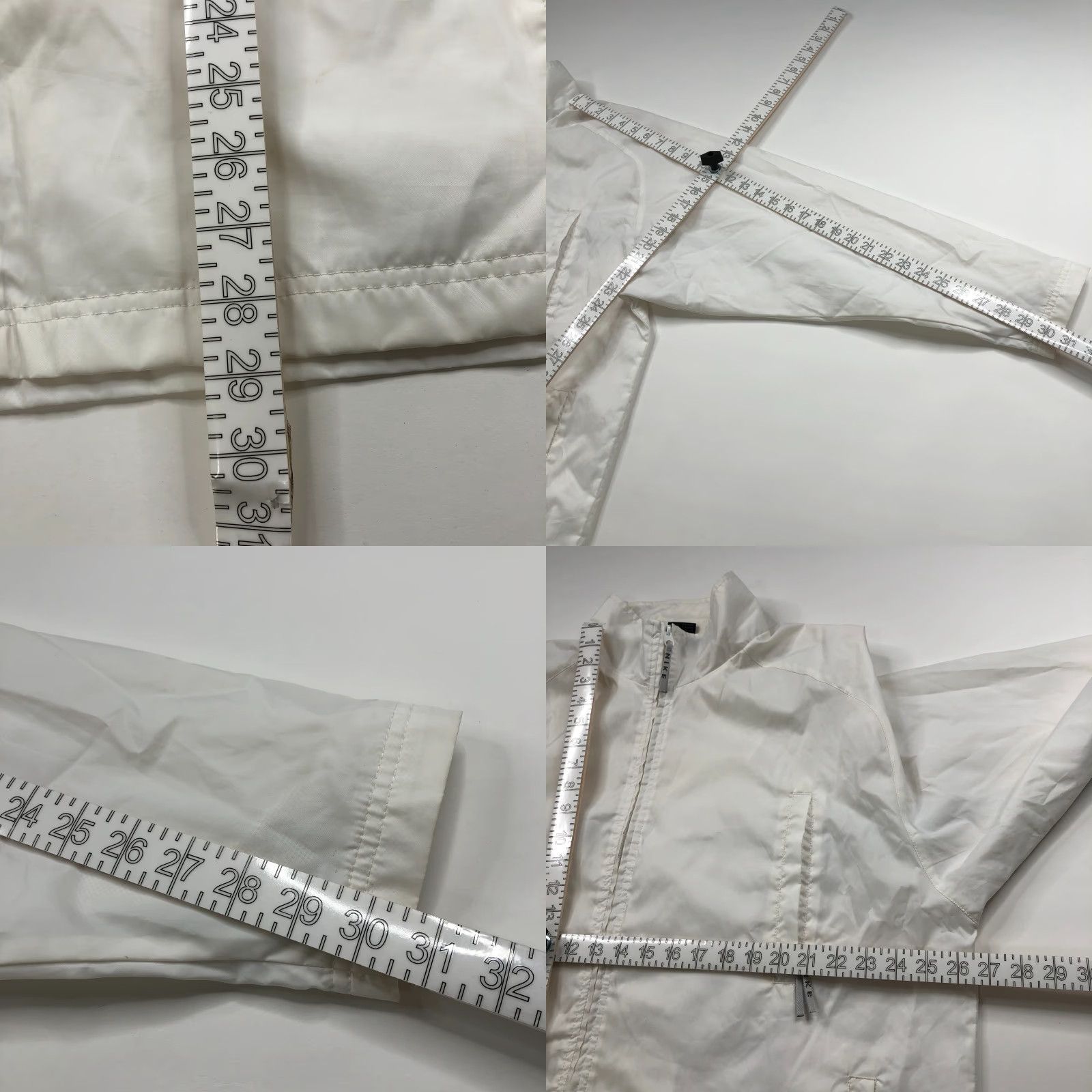 Nike Nike Windbreaker Jacket Mens Regular Large White Gray VTG 90s Windbreaker Full Zip Jacket Nike Air Casual Stonewashed? Size US L / EU 52-54 / 3 - 8 Thumbnail