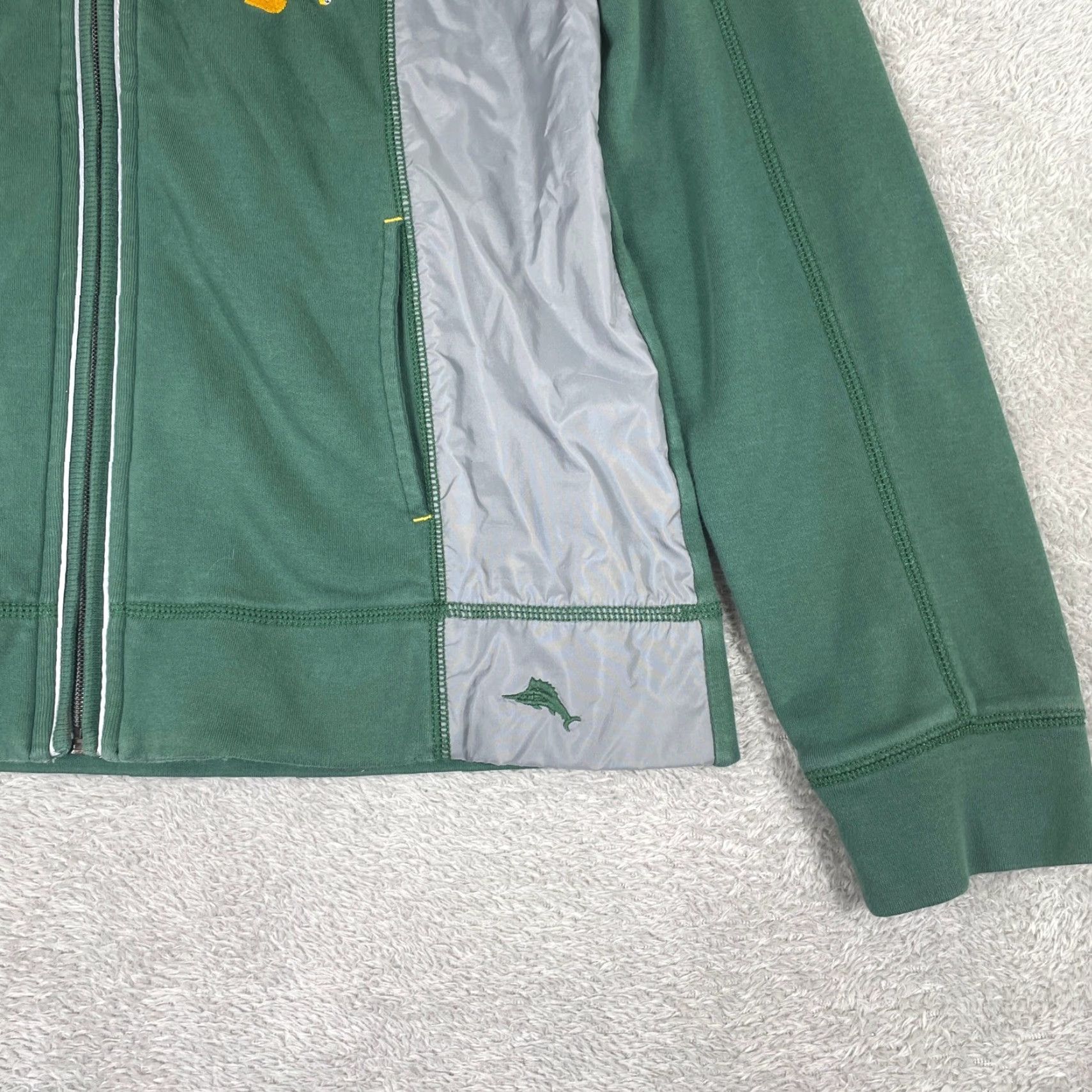 Tommy Bahama Tommy Bahama Jacket Womens Small NFL Green Bay Packers Full Zip Pima Cotton Size S / US 4 / IT 40 - 2 Thumbnail