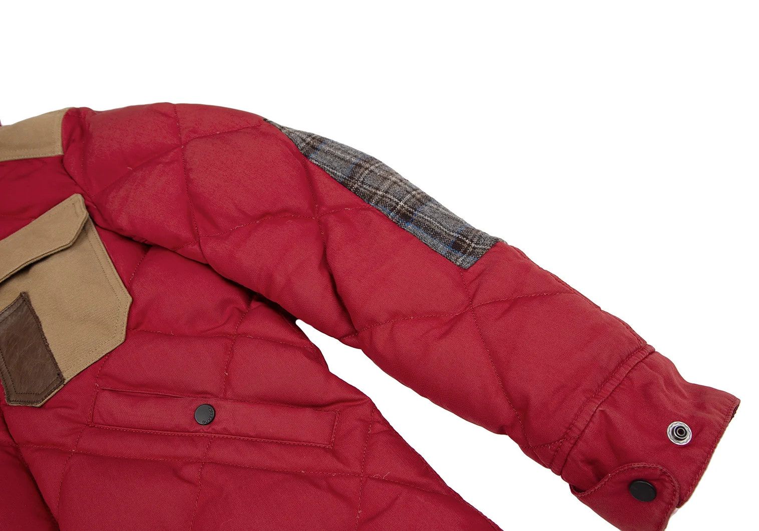 Junya Watanabe Patch Design Down Jacket in Red, Size XS Size US XS / EU 42 / 0 - 4 Thumbnail