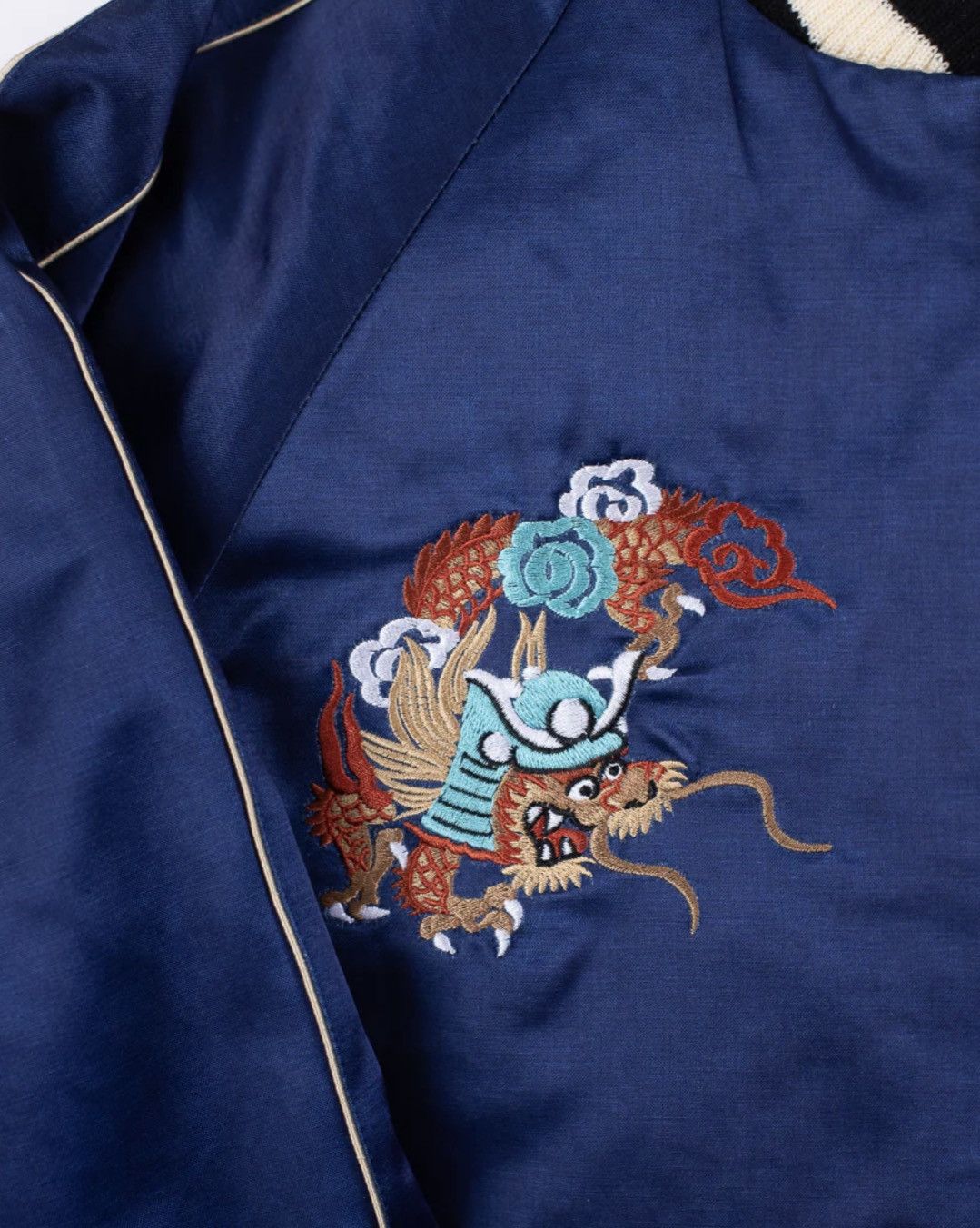 Samurai Jeans Embroidered Indigo Souvenir Jacket Size US L / EU 52-54 / 3 - 5 Thumbnail