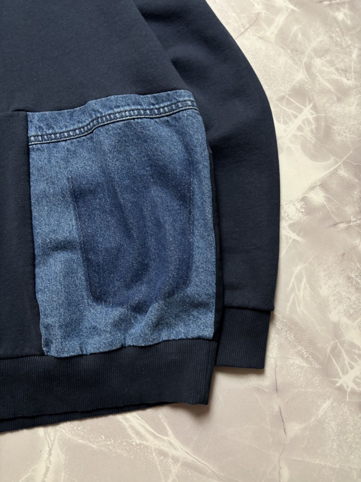 Desigual Desigual Denim Patchwork Sweatshirt Relaxed Blue Mens XL Size US XL / EU 56 / 4 - 9 Thumbnail