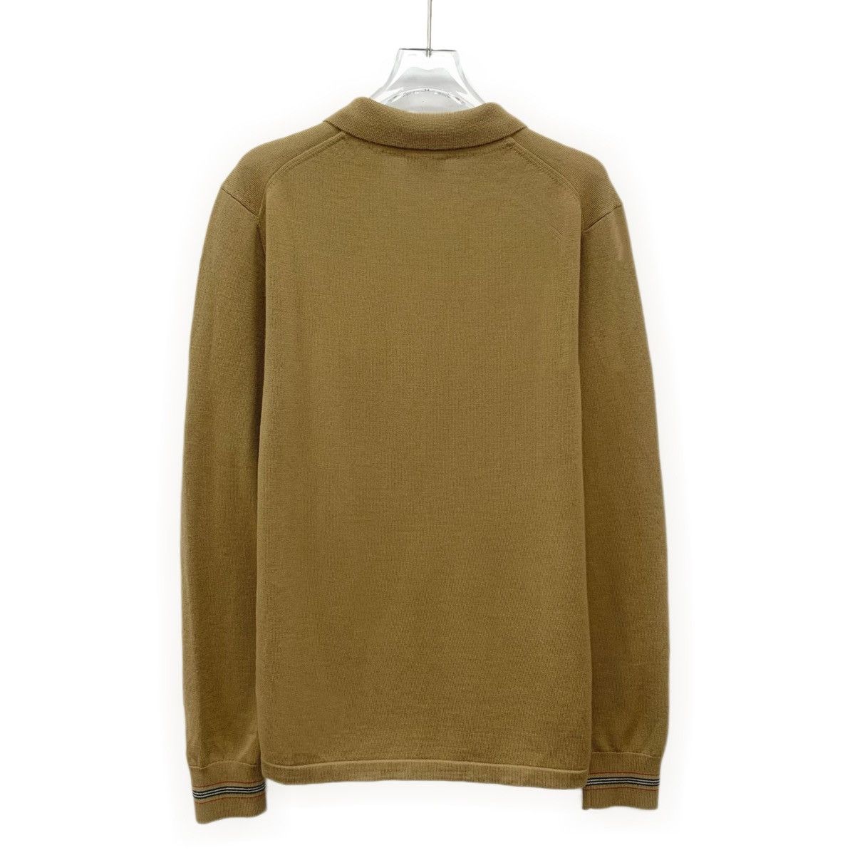 Burberry Burberry Dark Brown Wool Long Sleeve Knit Polo Shirt K26WX Size US S / EU 44-46 / 1 - 2 Thumbnail