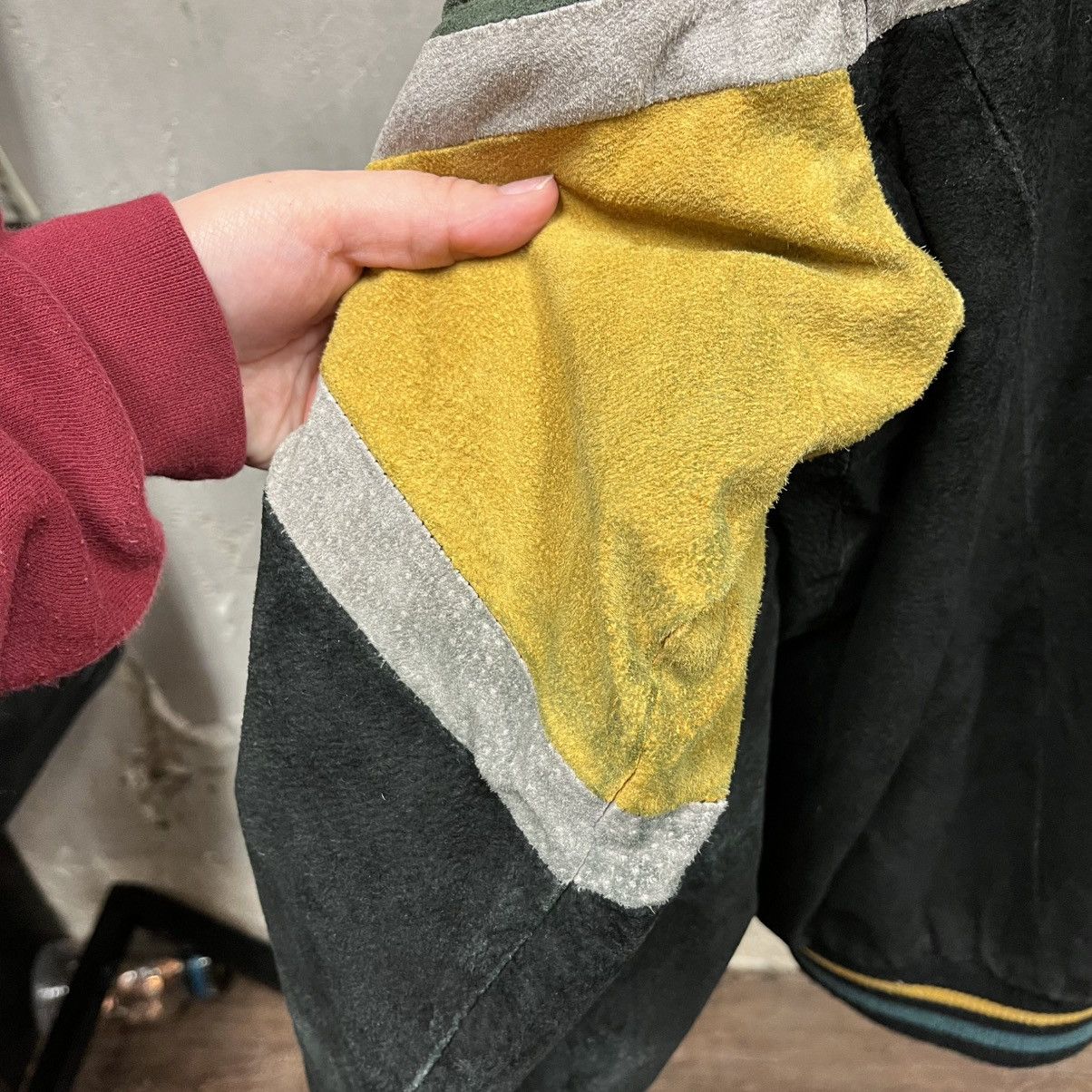 Starter Vintage 90s NFL Green Bay Packers Suede Leather Jacket Coat Size US XL / EU 56 / 4 - 8 Thumbnail