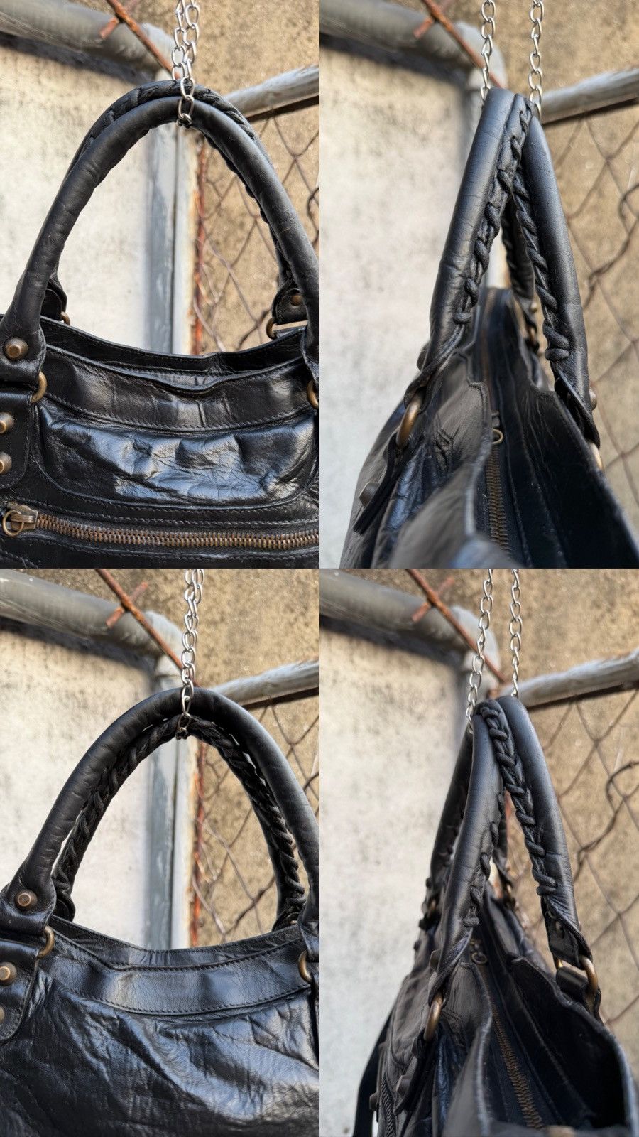 Balenciaga Balenciaga - 2000’s - Classic Motorcycle Le City Bag Black Size ONE SIZE - 9 Thumbnail