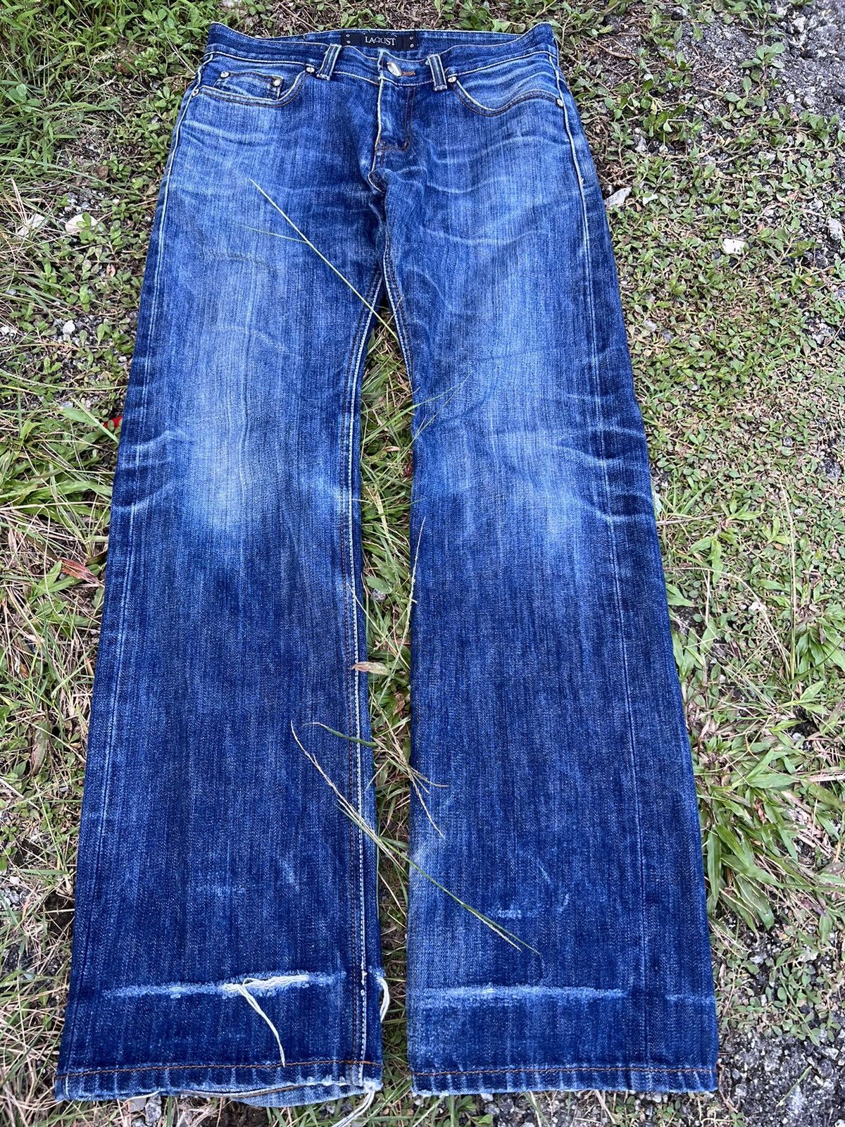 Japanese Brand VTG LAGUST DISTRESSED SELVEDGE JEANS VERY RARE Size US 30 / EU 46 - 1 Thumbnail