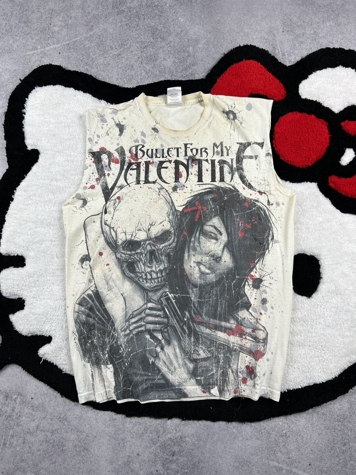 Band Tees T2K Bullet For Valentine Vintage Skulls Grunge Tee Tank Top Size US L / EU 52-54 / 3 - 1 Thumbnail