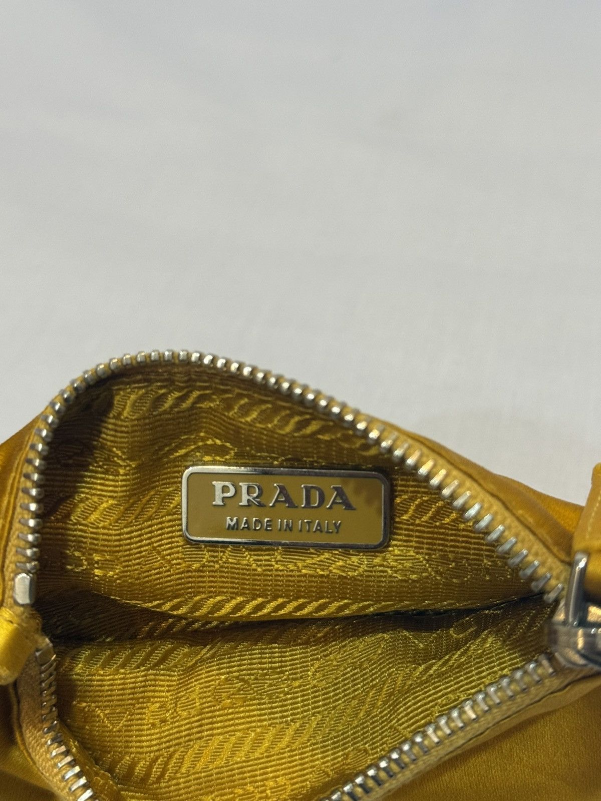 Prada Prada Pouch Clutch TESSUTO Giallo Fluo Nylon Neon Yellow Size ONE SIZE - 11 Thumbnail