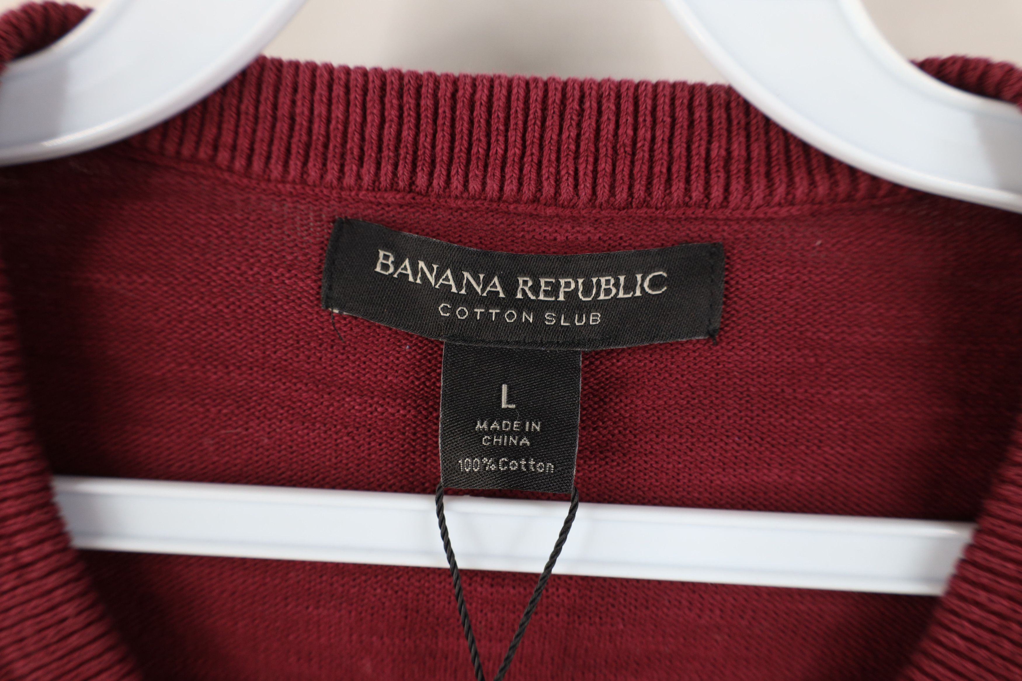Banana Republic New Banana Republic Cotton Slub Knit Pocket Sweater Red Size US L / EU 52-54 / 3 - 7 Thumbnail