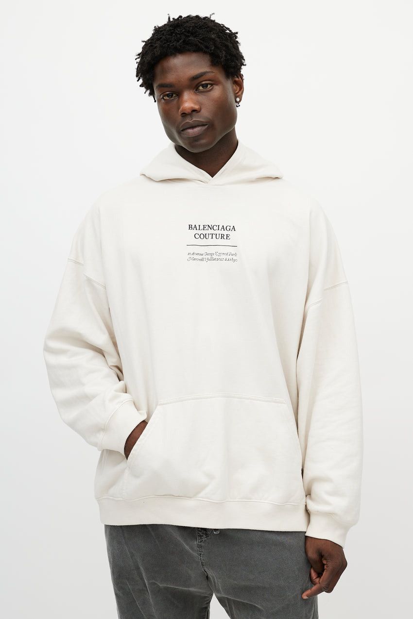 Balenciaga hoodie cream sale