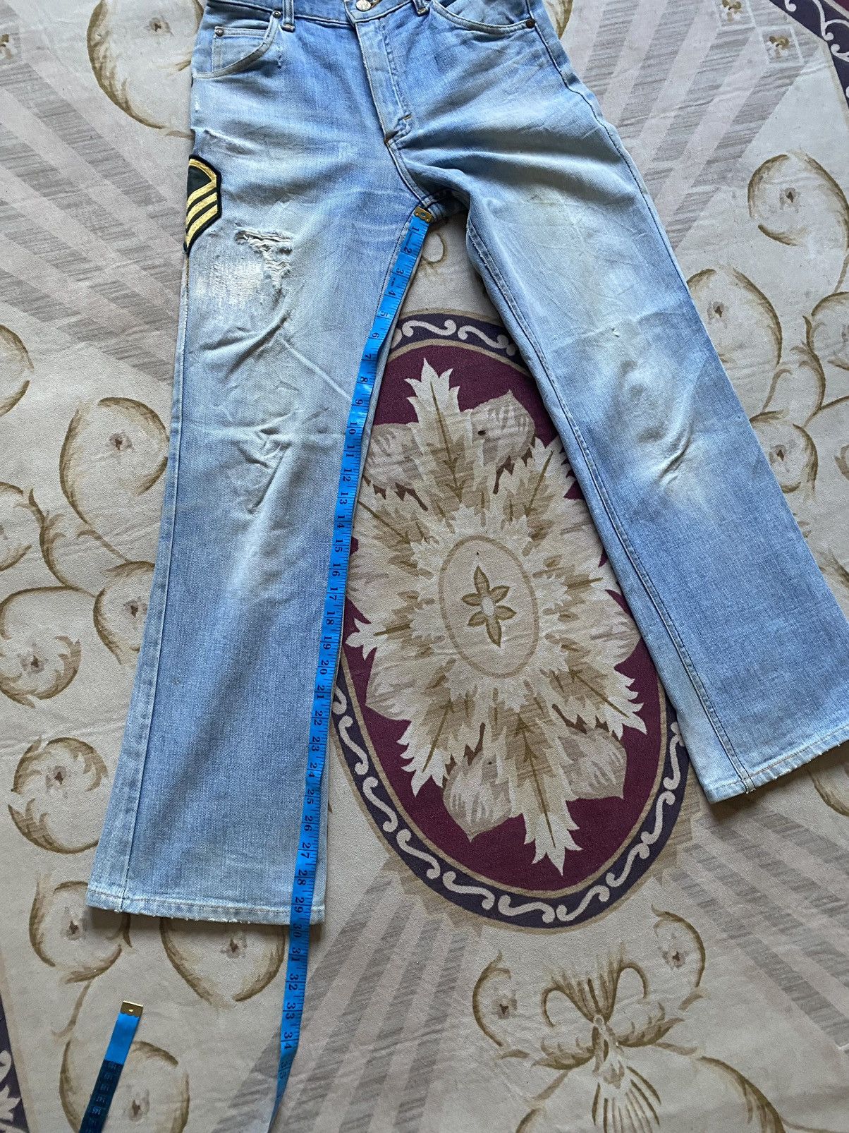 If Six Was Nine 🔥FLARE🔥Vintage Lee Riders Flare Distressed Denim Size US 27 - 22 Thumbnail