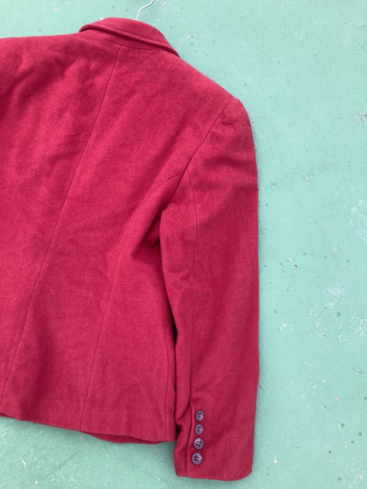Japanese Brand Arrston Volaju Kohshin Satoh Avant Garde Red Wool Blazer Size M / US 6-8 / IT 42-44 - 13 Thumbnail
