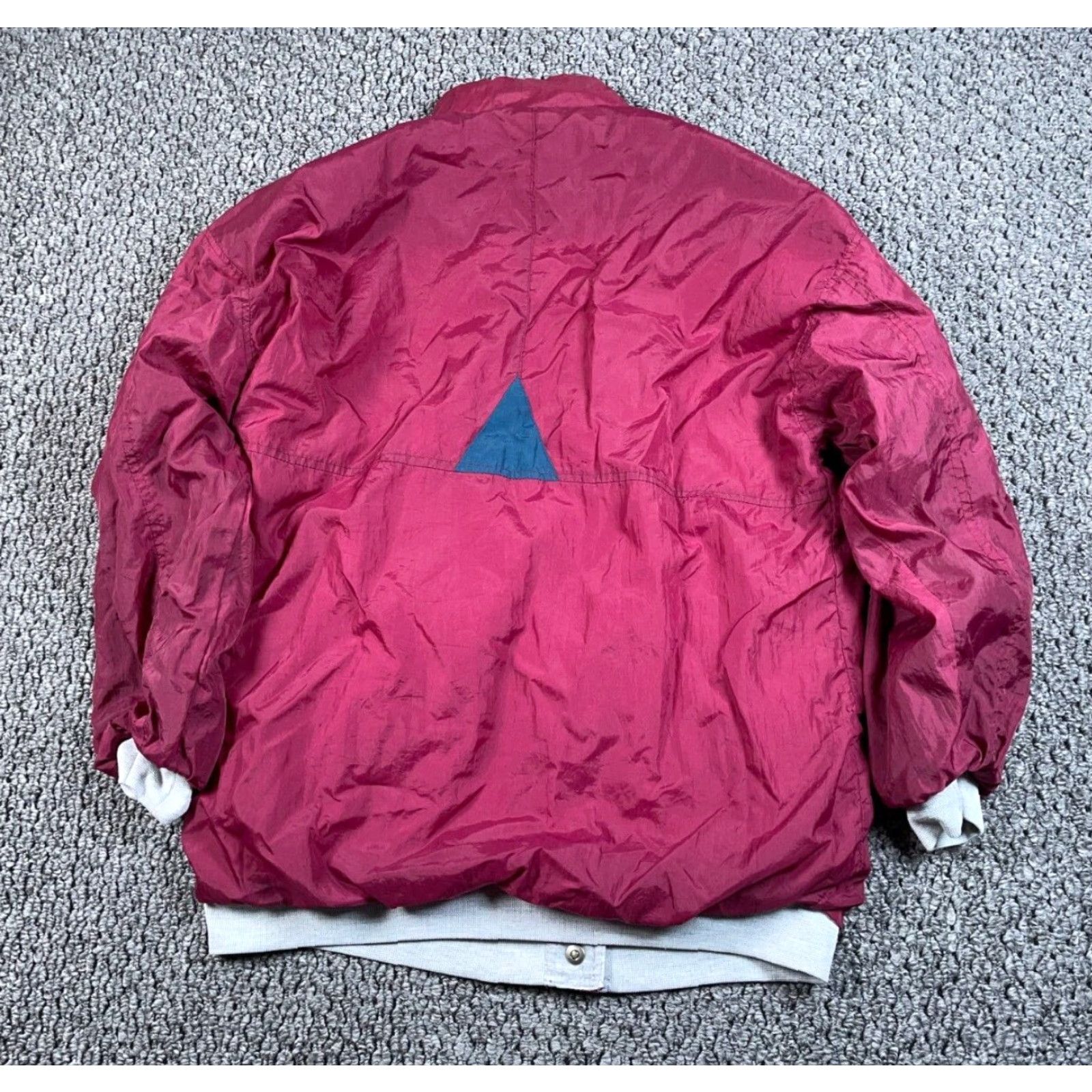 Vintage VTG 90s Reversible Windbreaker Jacket Adult Medium Gray Red Snap Button Mens Size US M / EU 48-50 / 2 - 4 Thumbnail