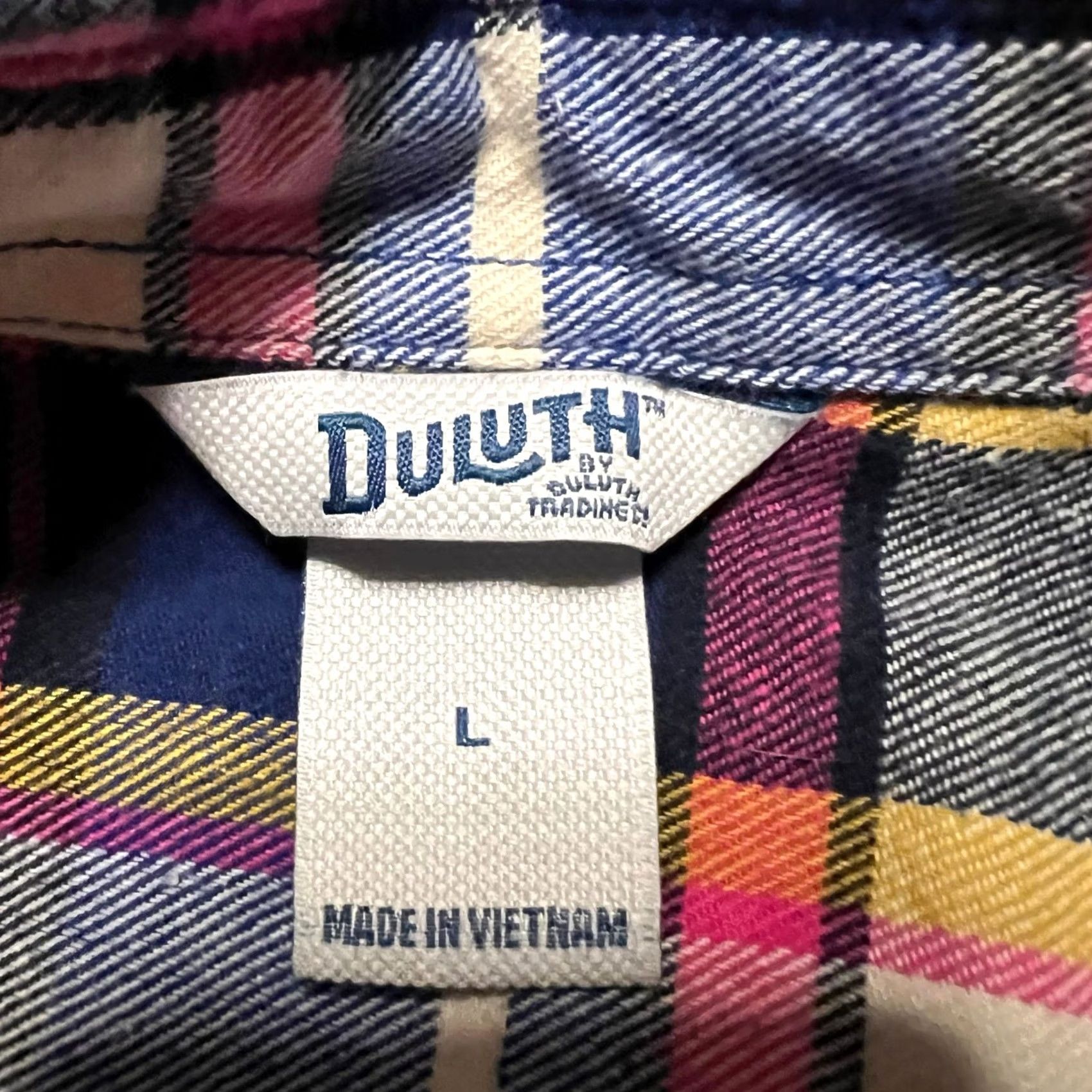 Duluth Trading Company Duluth Trading Shirt Womens Large Free Swingin' Cotton Flannel Plaid Outdoor Blue Button-Up Womens L Regular Men? Size L / US 10 / IT 46 - 6 Thumbnail